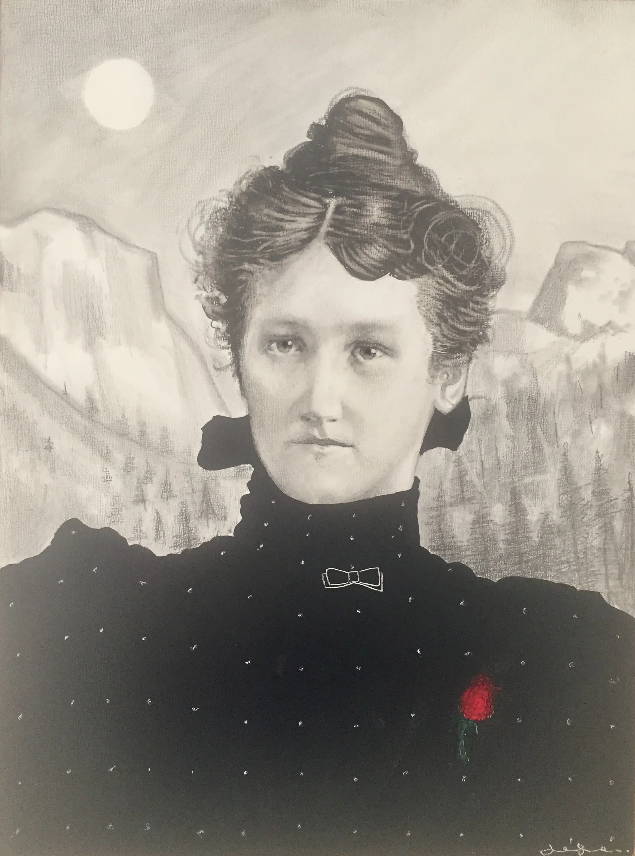 The Mourning Wife of Oliver Sunshine Graphite and ink on panel 9 x 12 $ 950 • SOLD