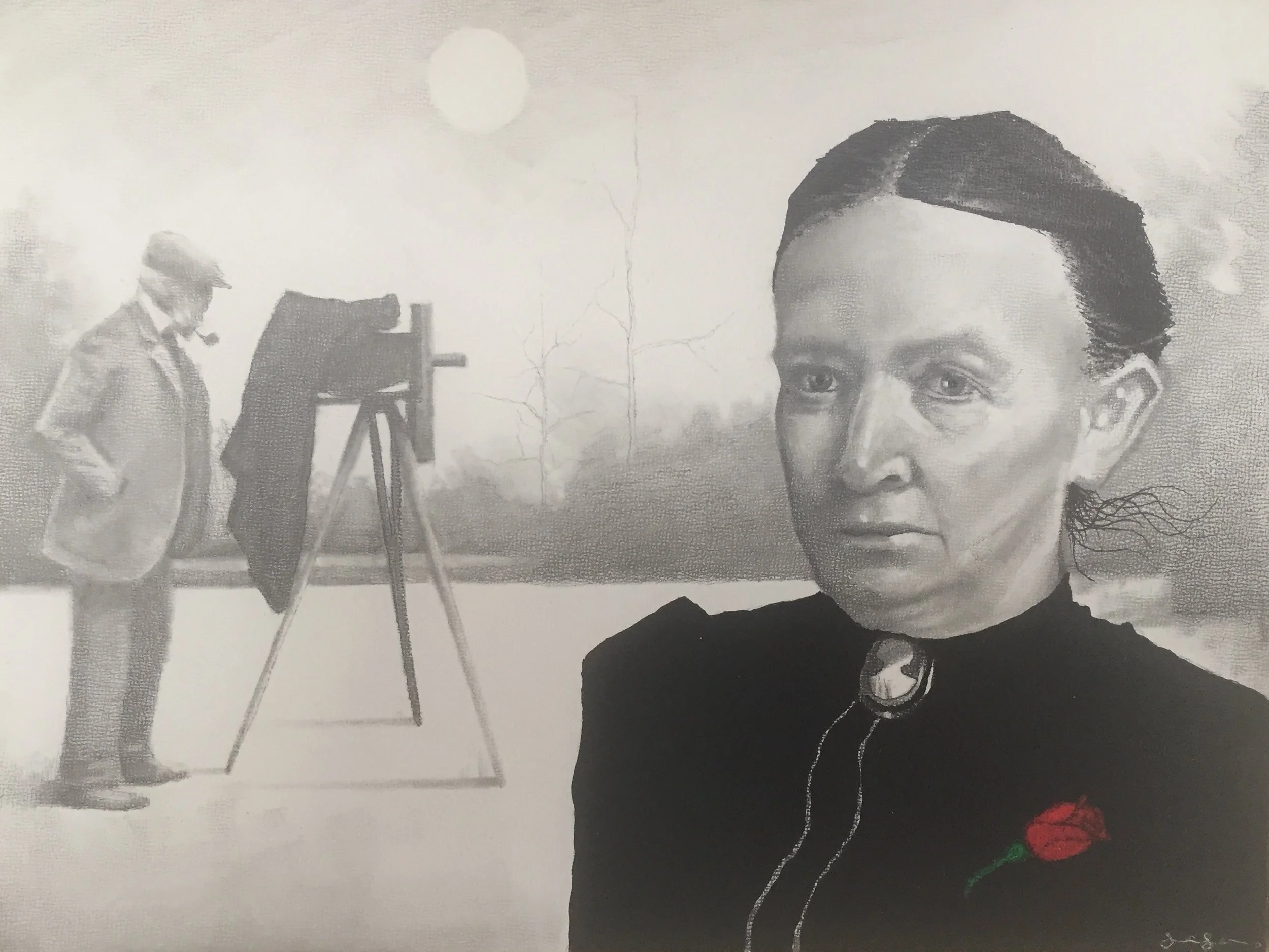 Morning Paper and Birchwood Ash Graphite and ink on panel 9 x 12 $ 950 
