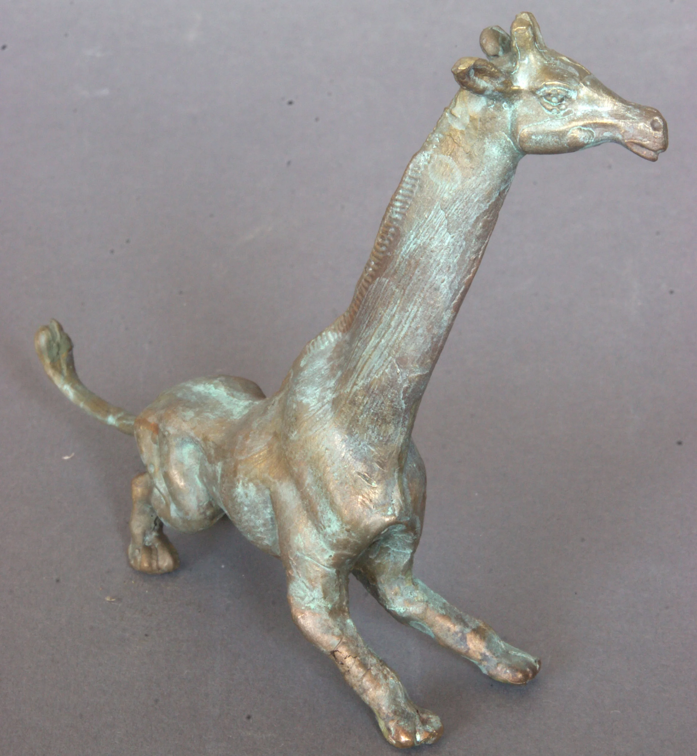 Frisky Bronze with cupric nitrate 3.5" tall $ 80 • SOLD