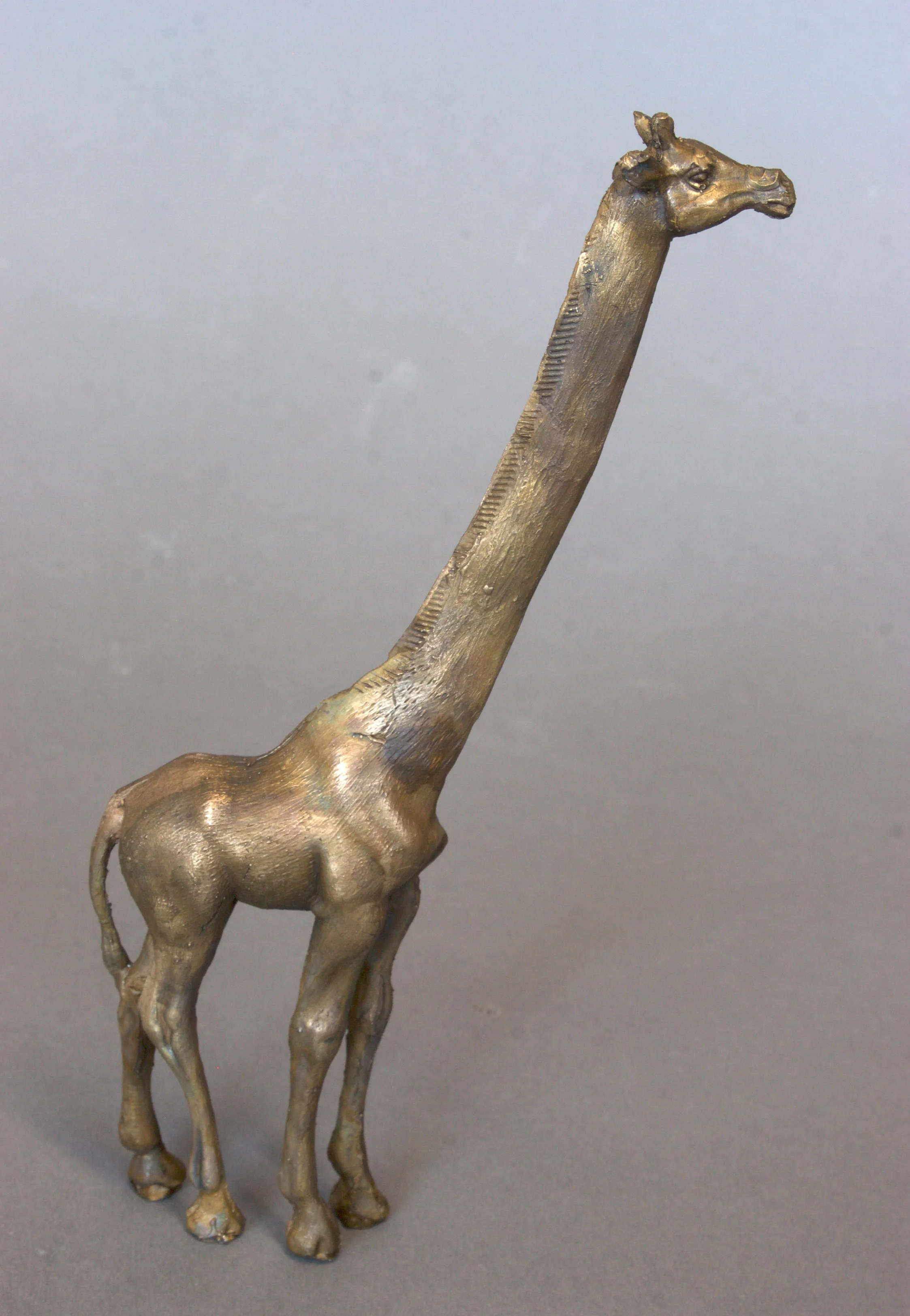 Longneck Giraffe Bronze with liver of sulfur 6.5" tall $ 86
