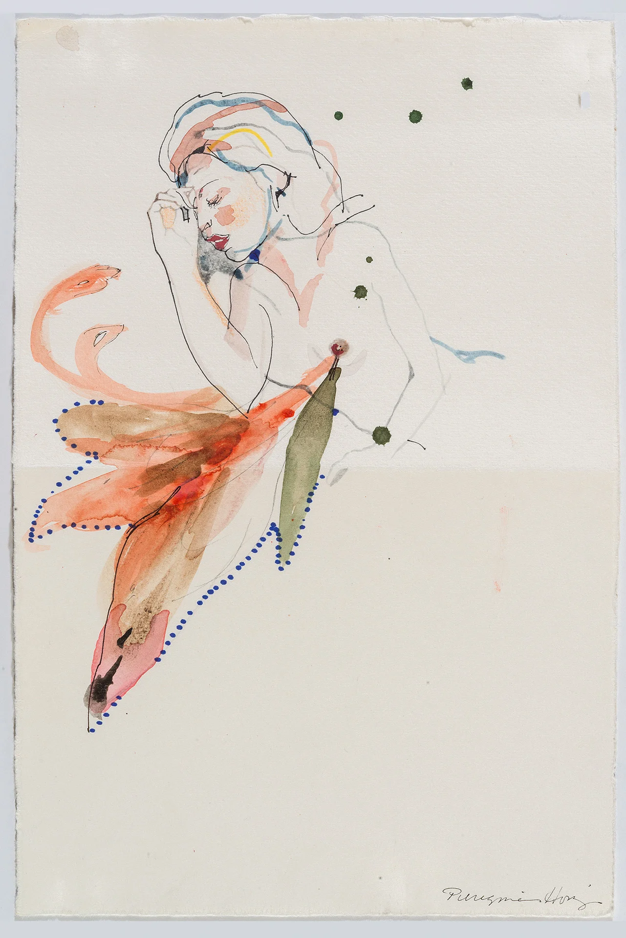 Floral Anni Elliot Ink and pigment on paper 8 x 12 $ 600