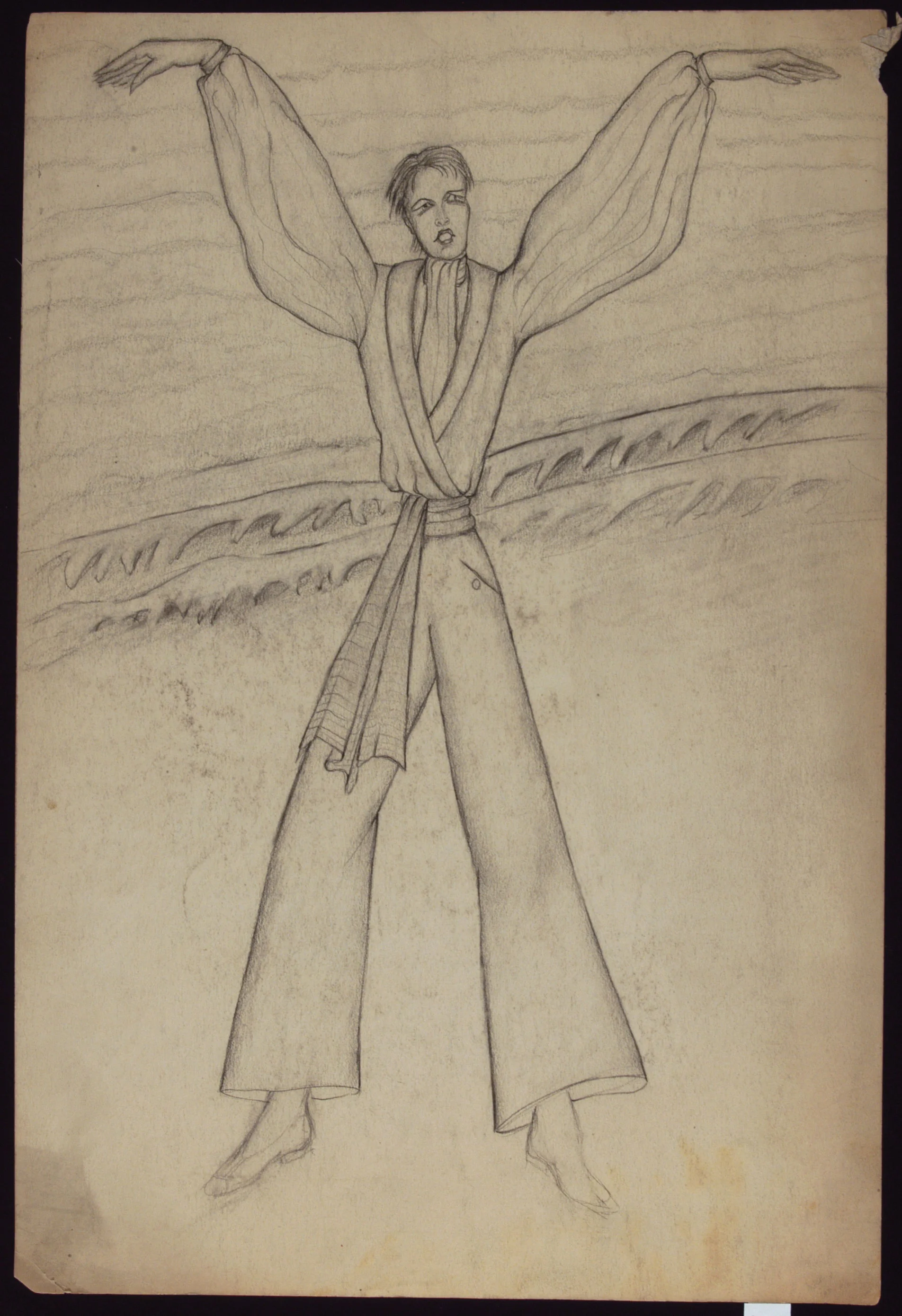 Untitled (fashion drawing) c. 1930 Pencil on paper 15 x 10 call for price