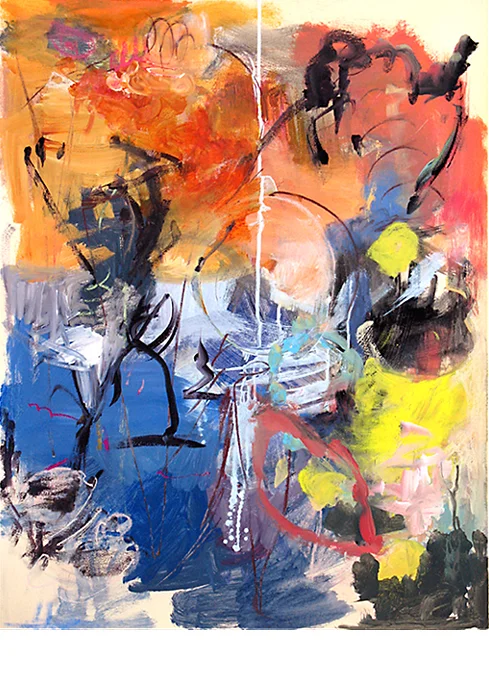 Samurai Acrylic and collage on paper 27 x 22 $ 900 • SOLD