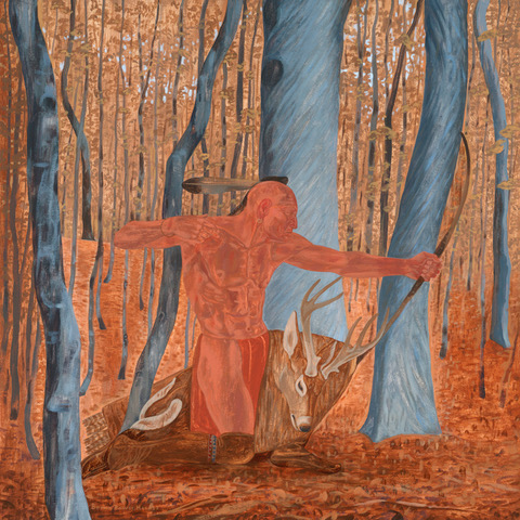 Deer Hunter Acrylic on canvas 24 x 24 $ 4,200