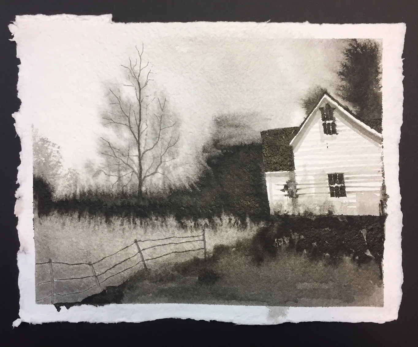 Postcards from Beyond No. 18 Ink and salt on paper 13 x 15.5 (framed) $ 950
