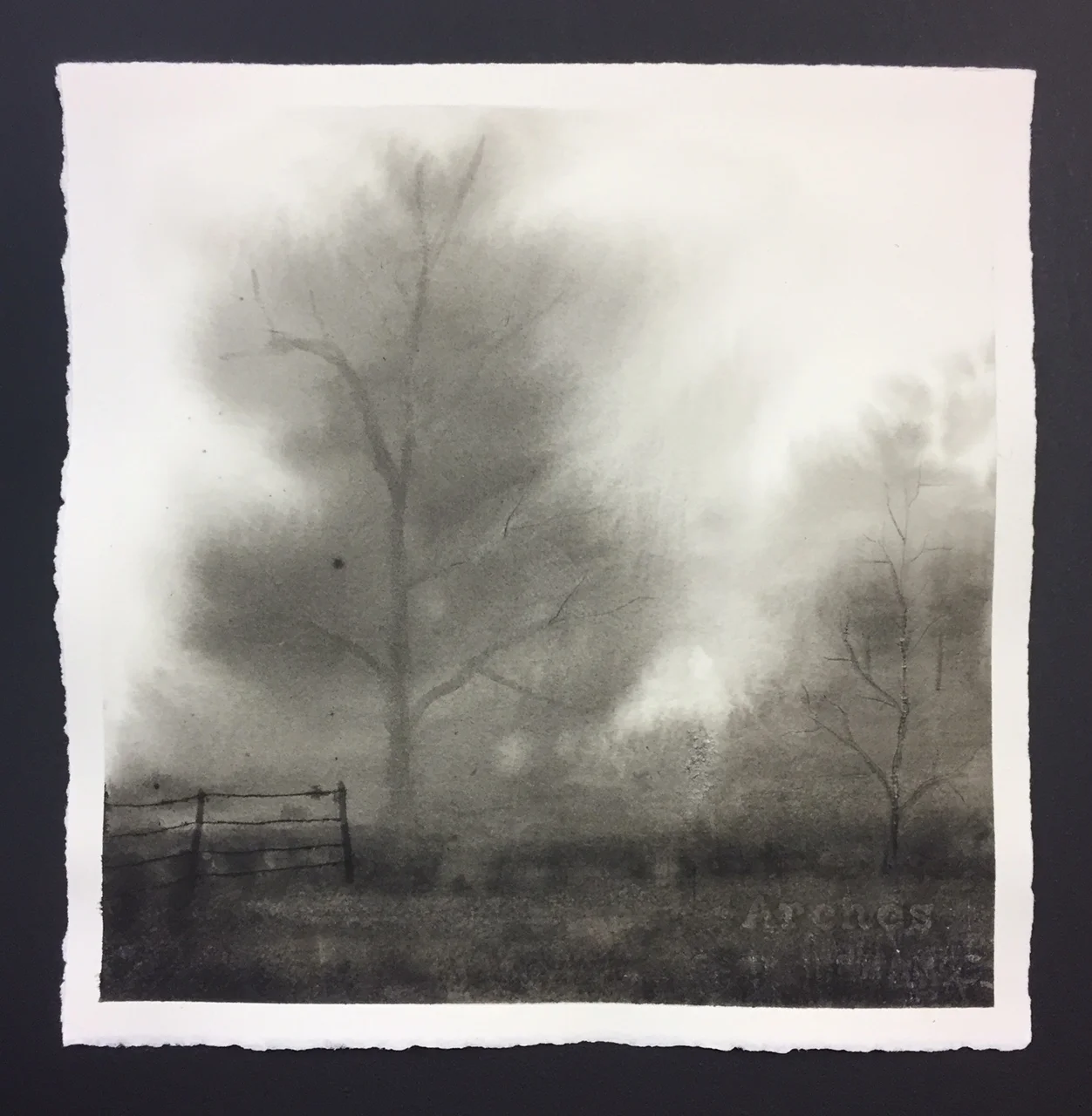 Postcards from Beyond No. 26 Ink and salt on paper 15 x 15 (framed) $ 1,150 • SOLD