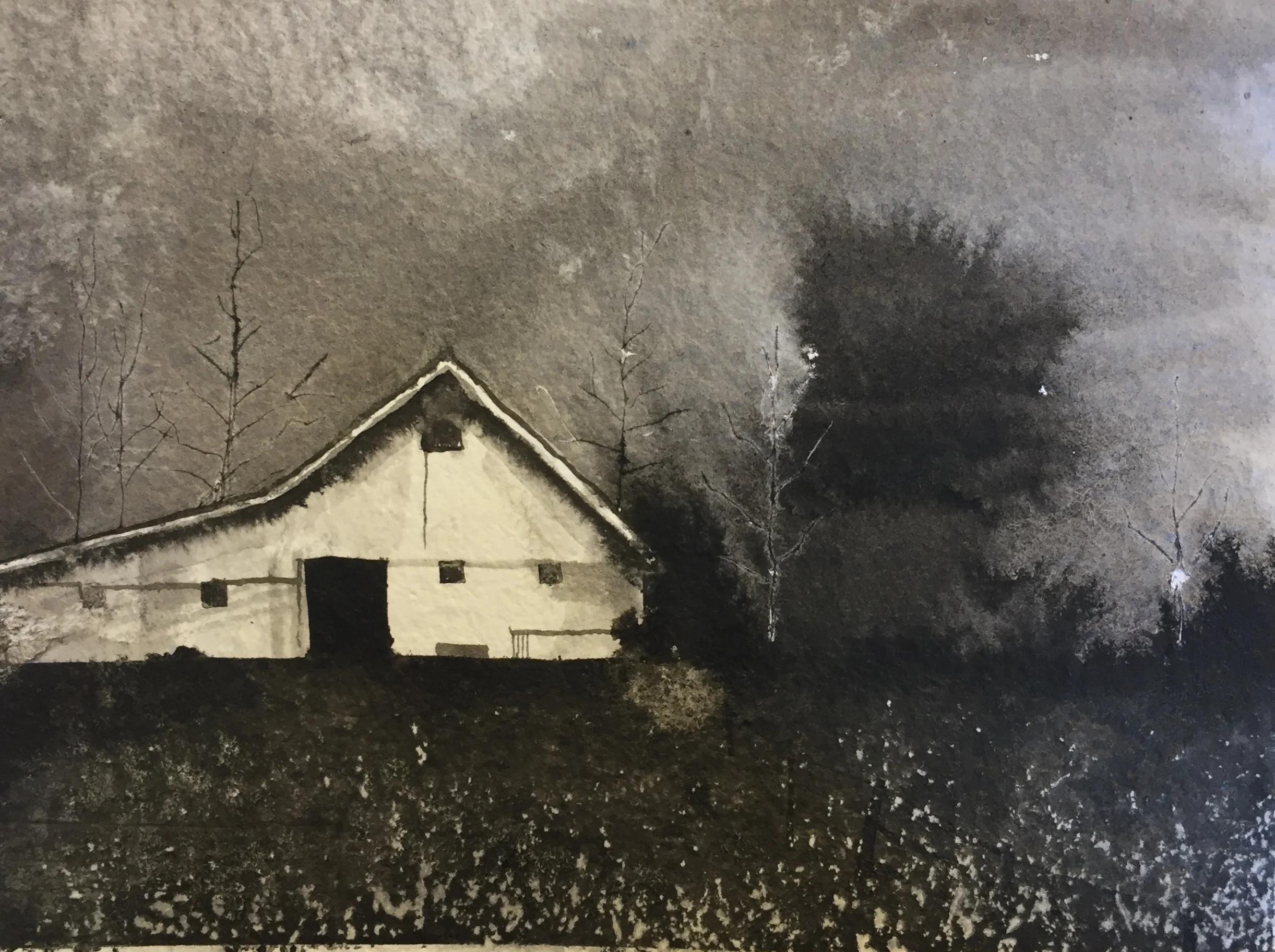 Postcards from Beyond No. 21 Ink and salt on paper 13 x 15.5 (framed) $ 950