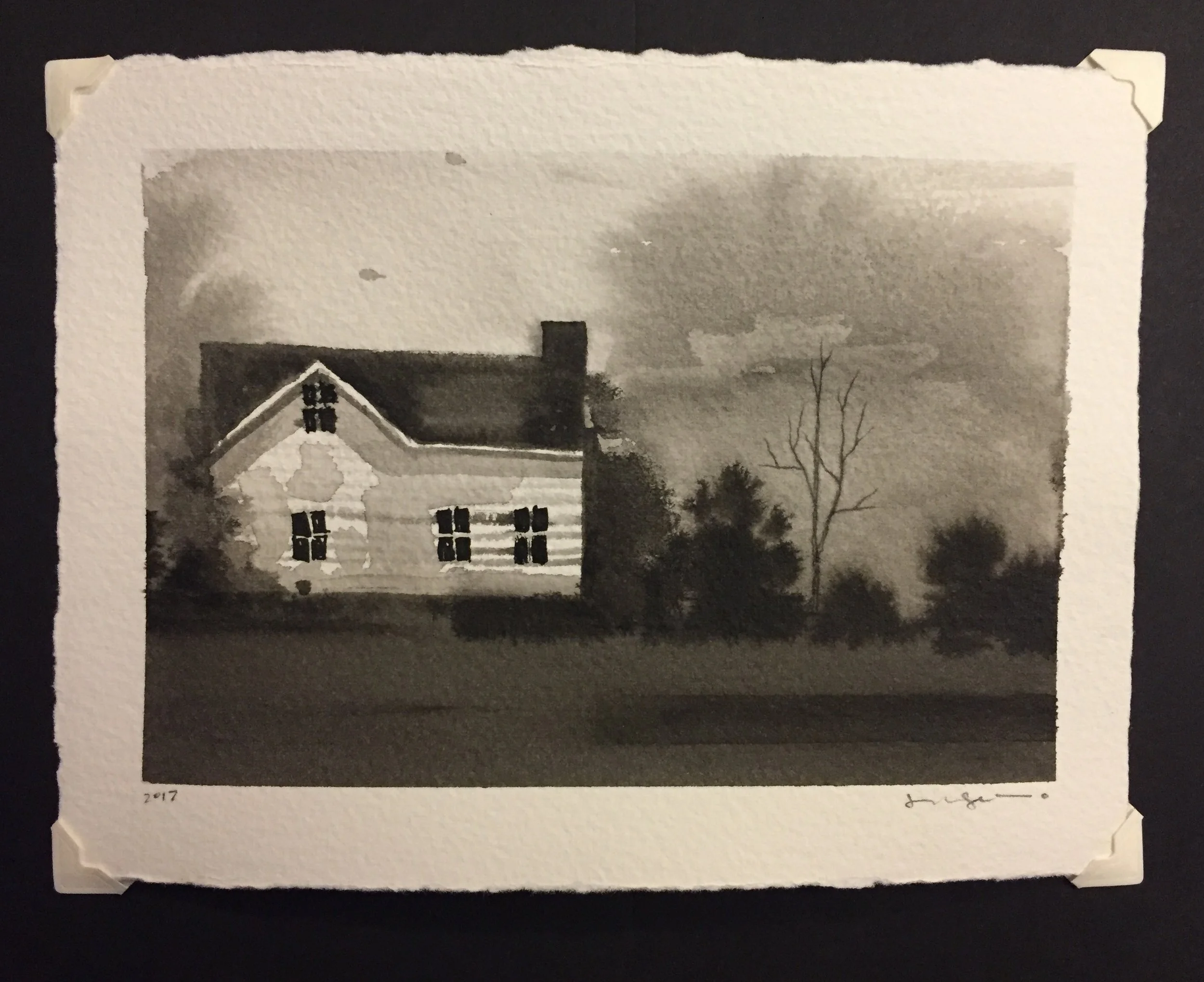 Postcards from Beyond No. 49 Ink and salt on paper 10 x 12 (framed) $ 650