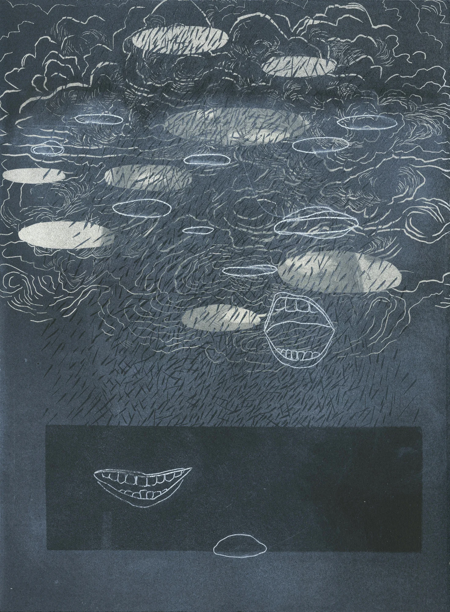Chatter (Blizzard No. 18) Collograph monotype on paper 17 x 13.5 $ 300
