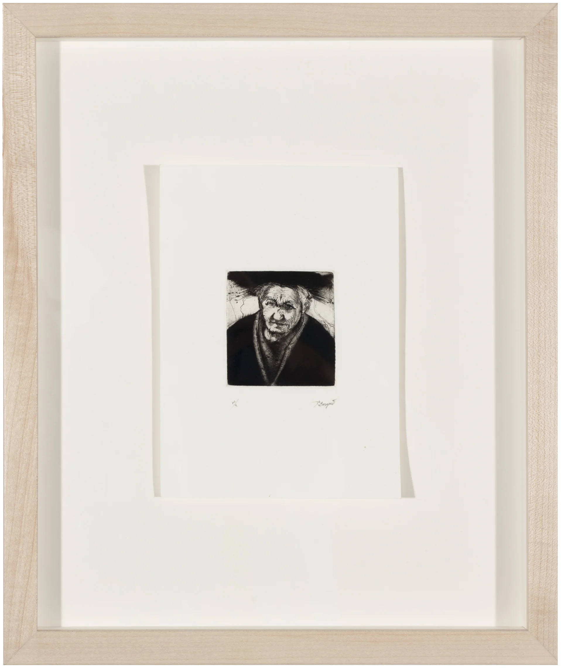Borges Title Unknown Etching 14.5 x 12.5