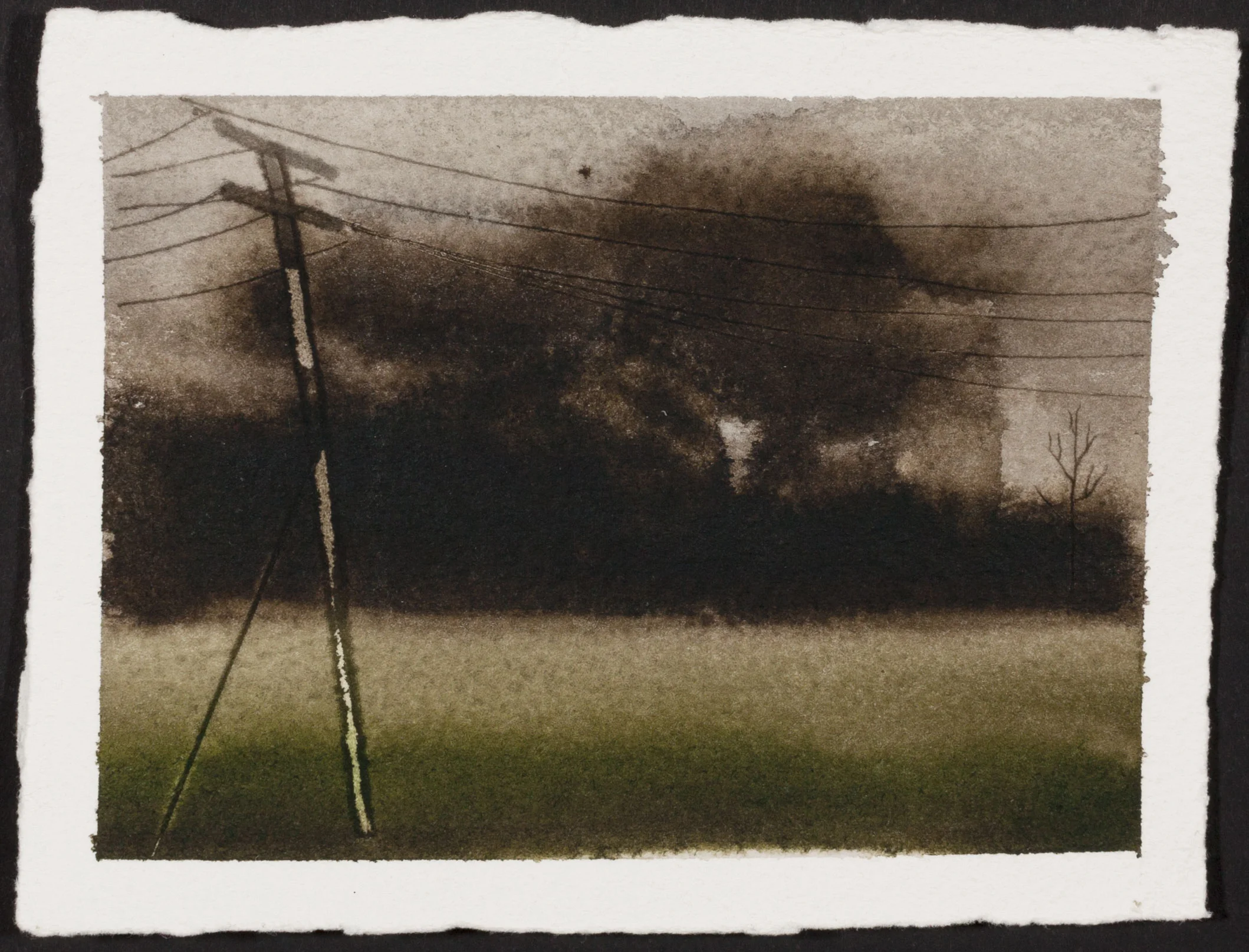000009 May 2018 Ink and salt on paper 4 x 6 $ 250 * SOLD