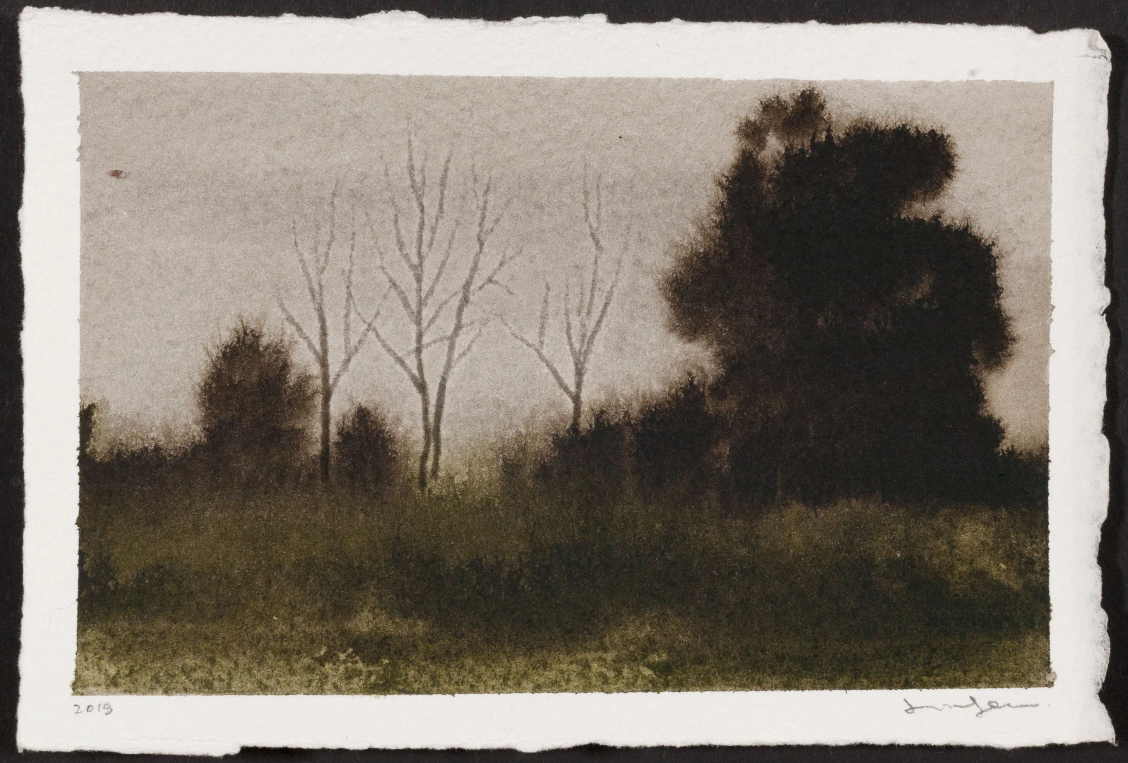 000008 May 2018 Ink and salt on paper 4 x 6 $ 250 • SOLD