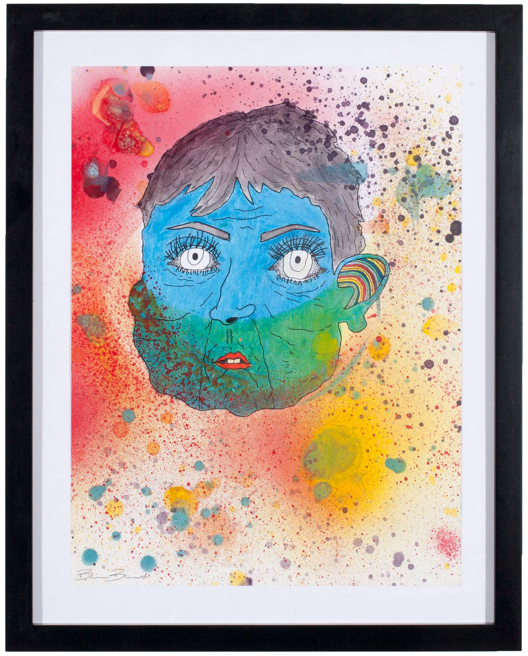 5 O’Clock Shadow Watercolor and spray paint on watercolor paper 12 x 9 $ 300