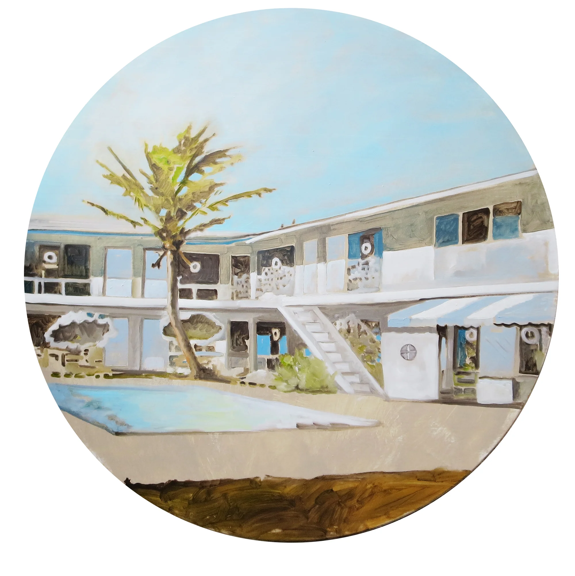 Marathon, Oil on panel, 36” diameter, $3,300