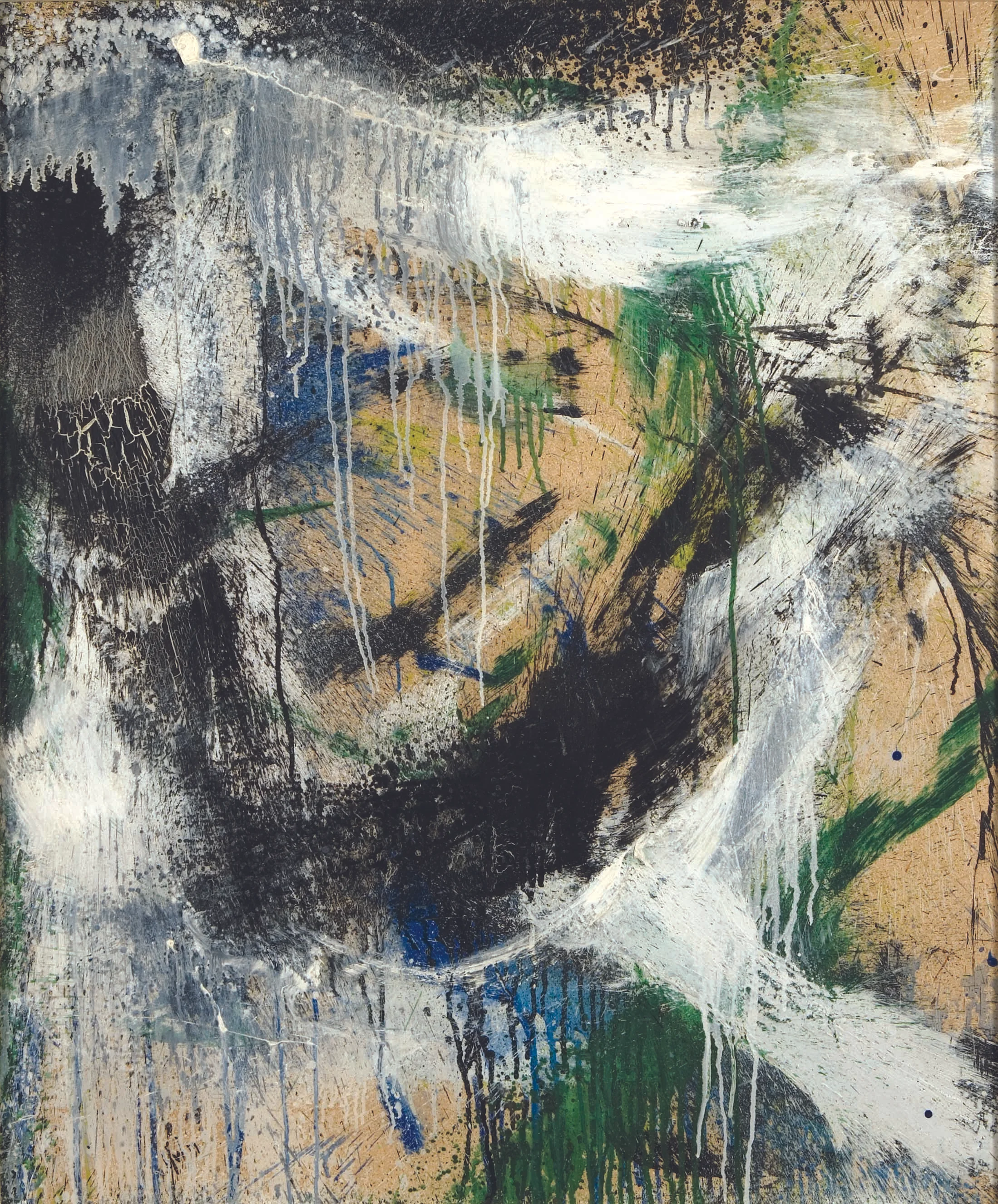 Norman Bluhm Untitled 1960 Oil on paper mounted on canvas 36 x 30