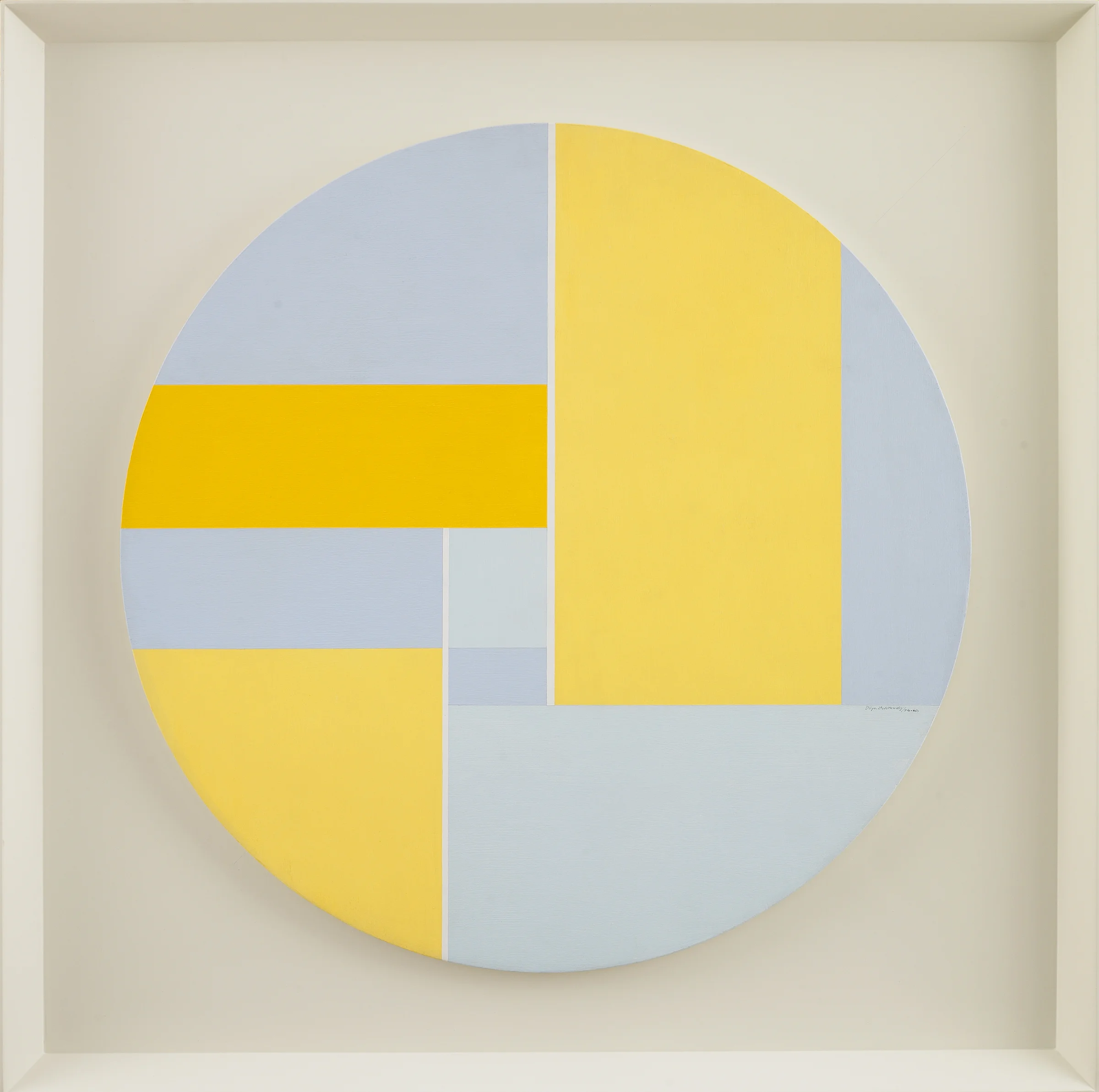 Ilya Bolotowsky Golden Tondo B 1974 Acrylic on wood 38.5 x 38.5