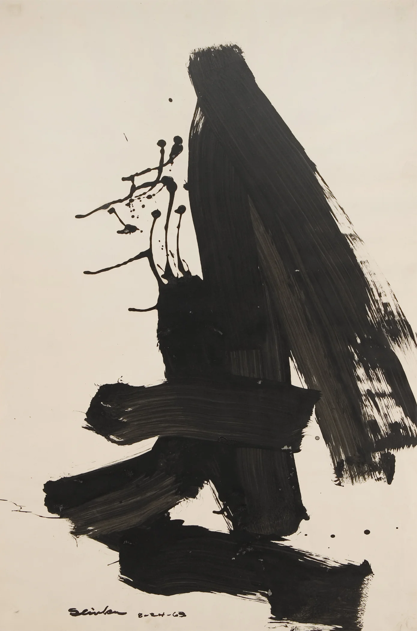 David Slivka Untitled 1963 India ink on paper 34.5 x 22