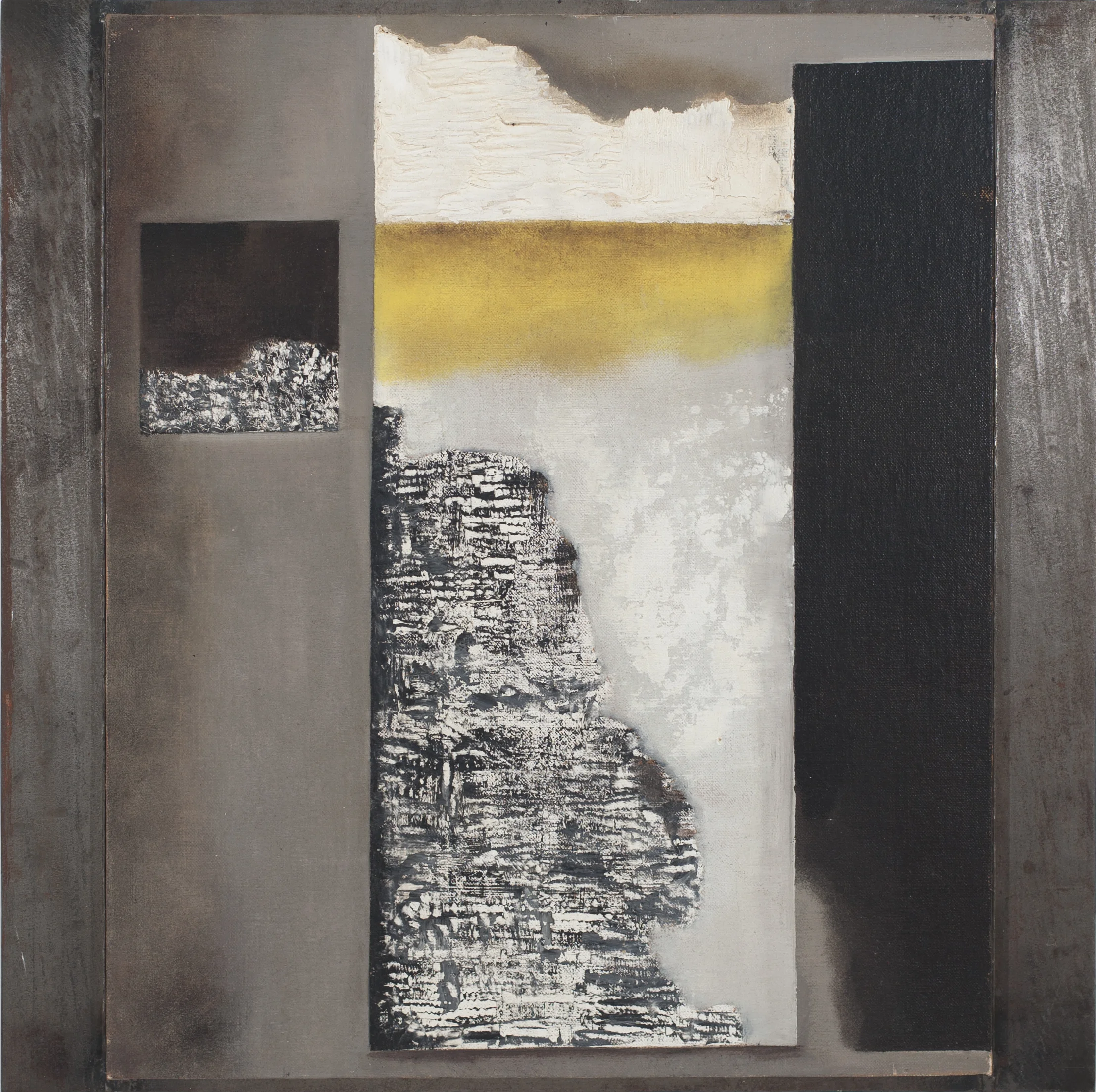 Fred Troller Untitled 1960 Oil on board mounted on metal 17.5 x 17.5 • SOLD
