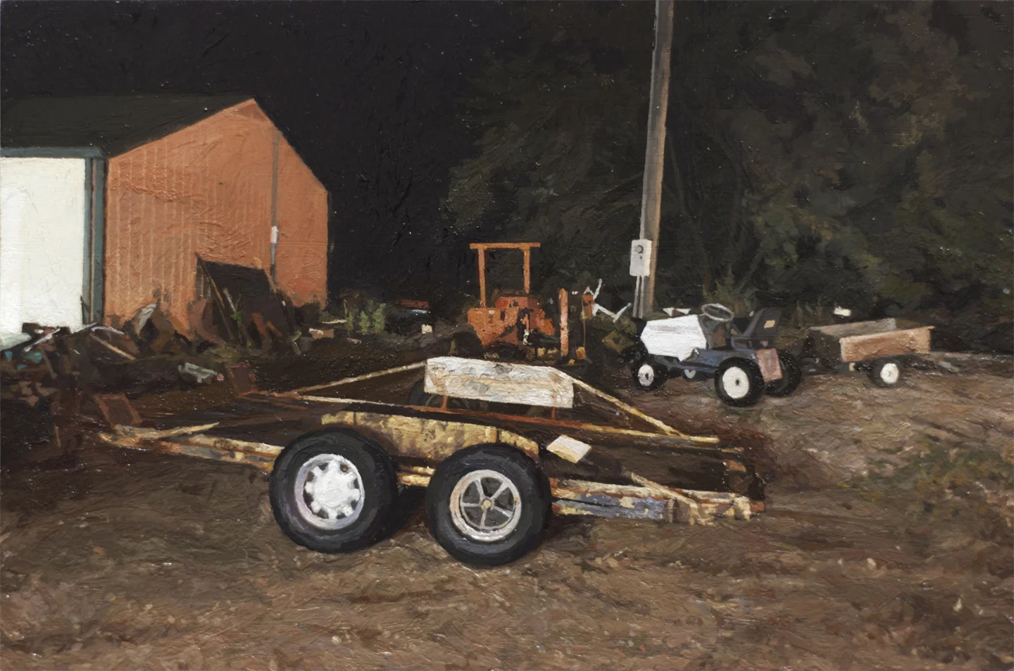 Trailer Oil on panel 4 x 6 $ 950