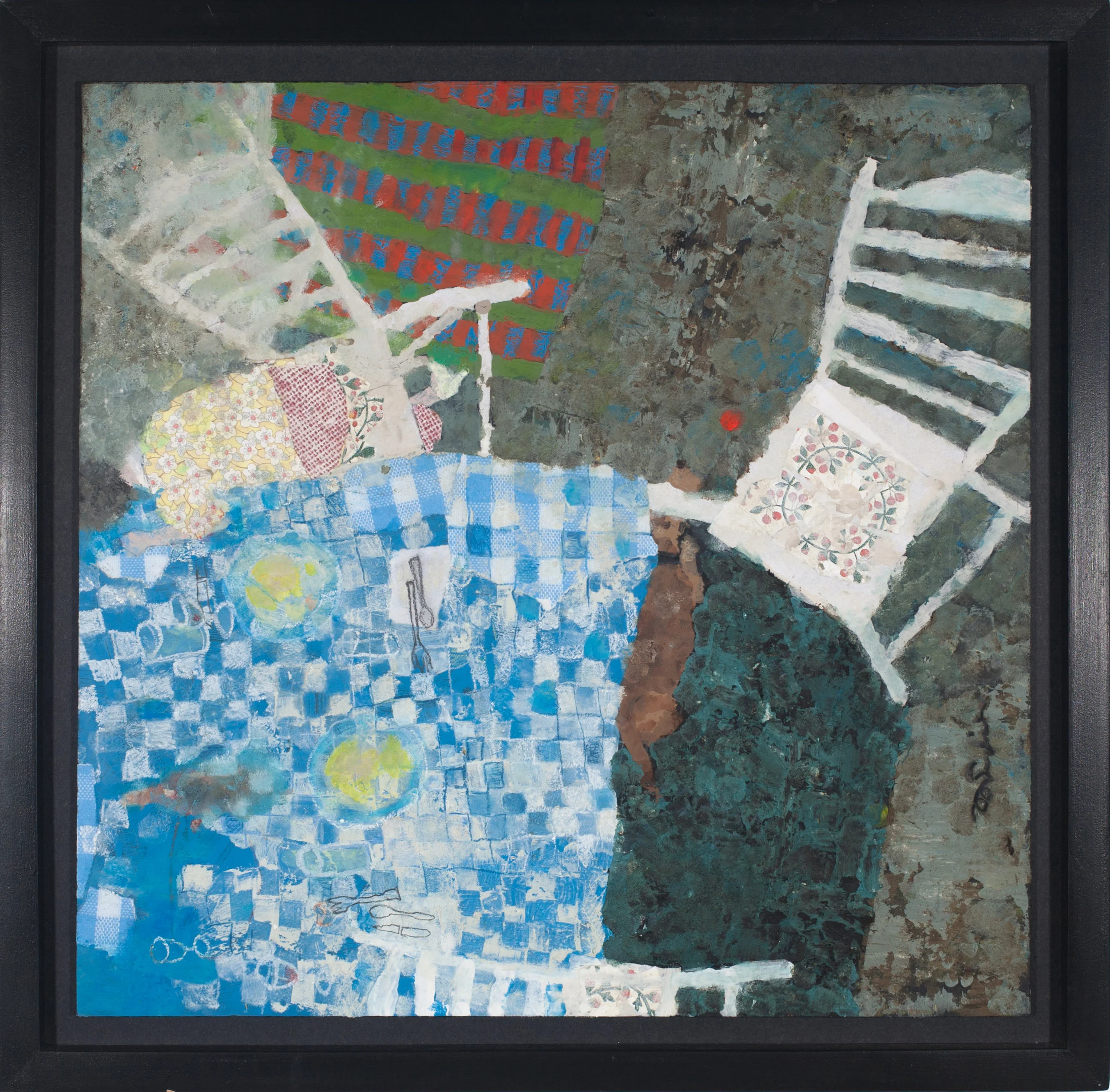 Blues Mixed media on hardboard 16 x 16 $ 5,500