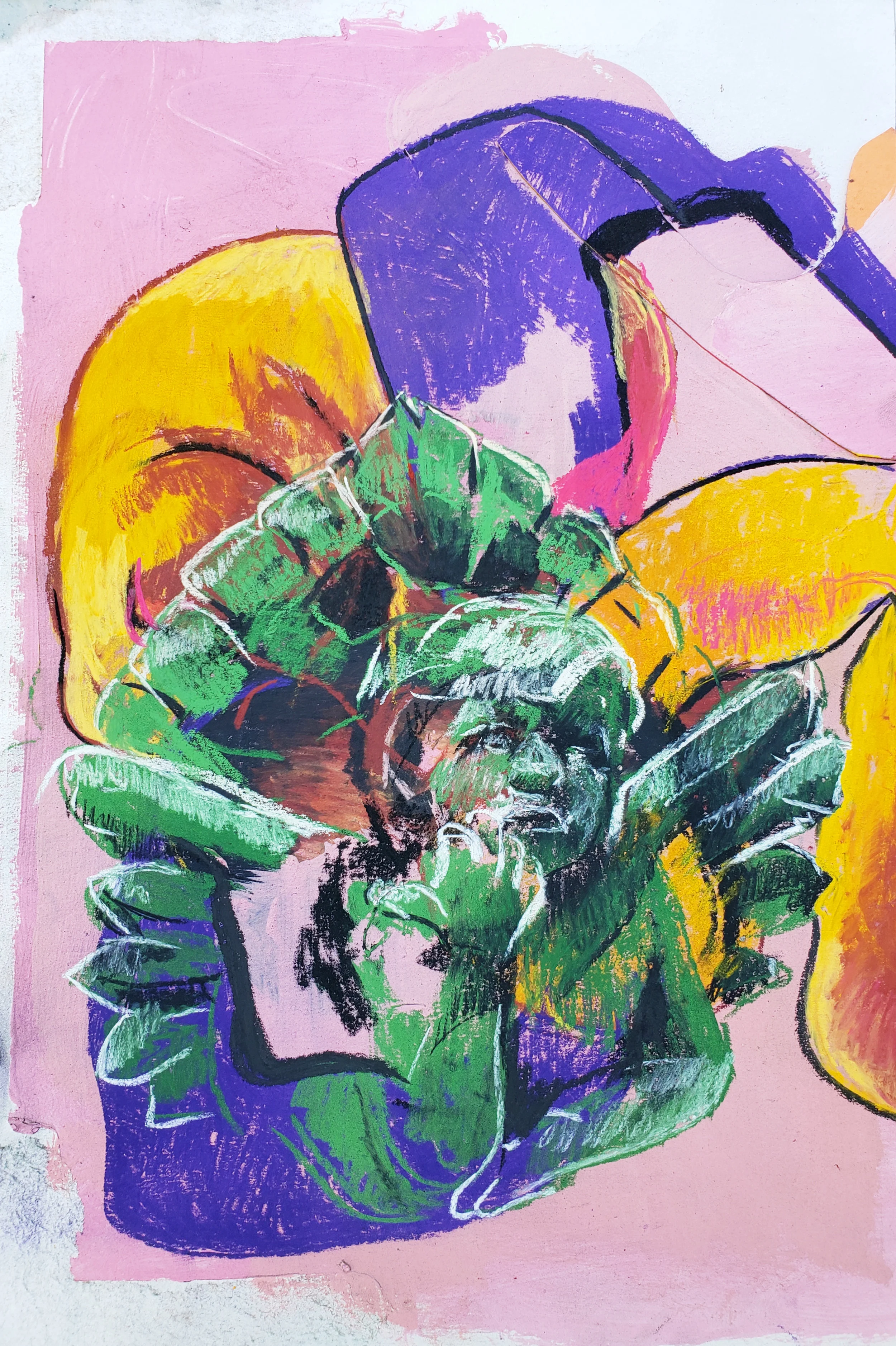 Tropical Form Study No. 3 Pastel and acrylic on paper 20 x 16 $ 600 • SOLD