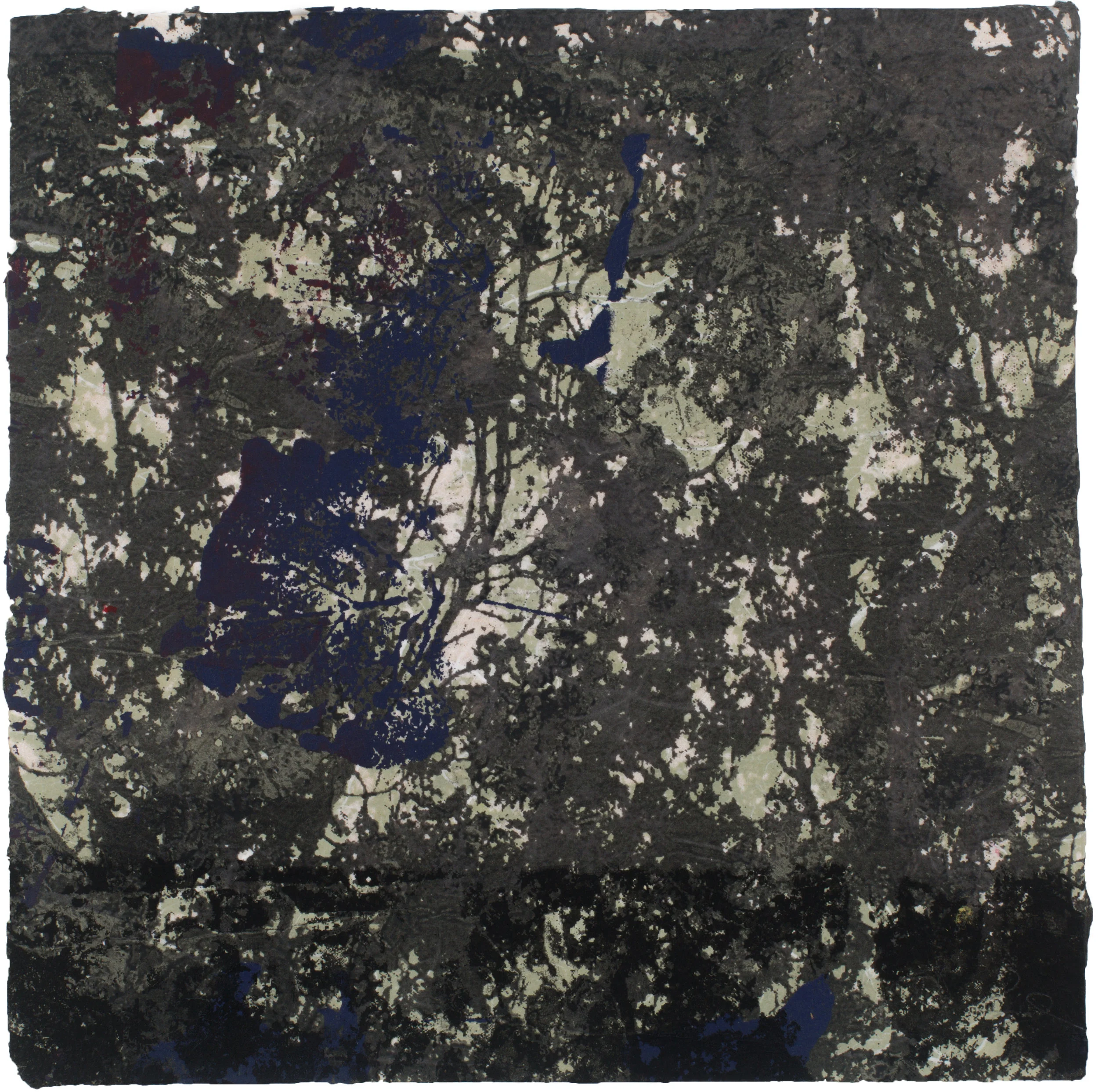 Canopy II Silkscreen mono print on handmade paper 8 x 8 x 1.5 $ 225
