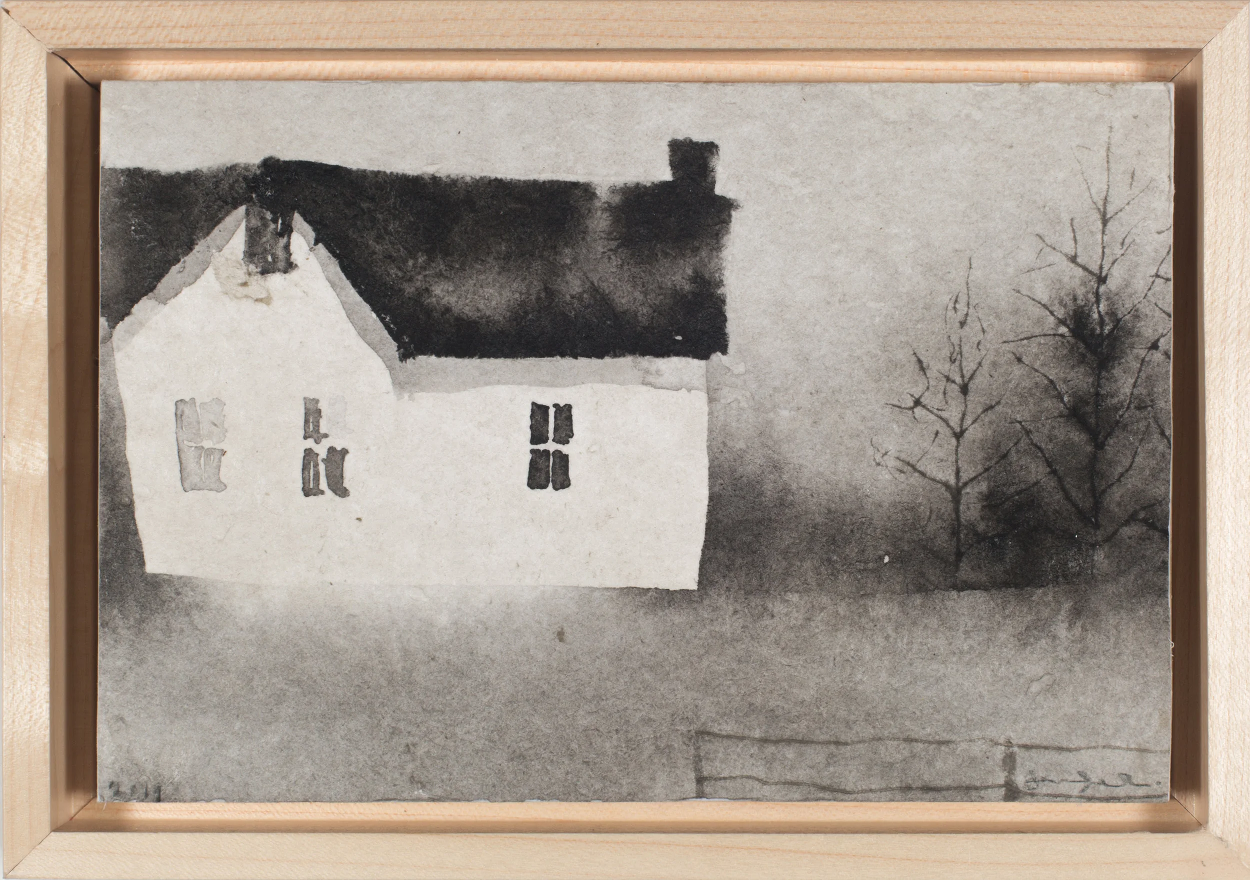 White Farmhouse Ink and salt on paper $ 350 • SOLD