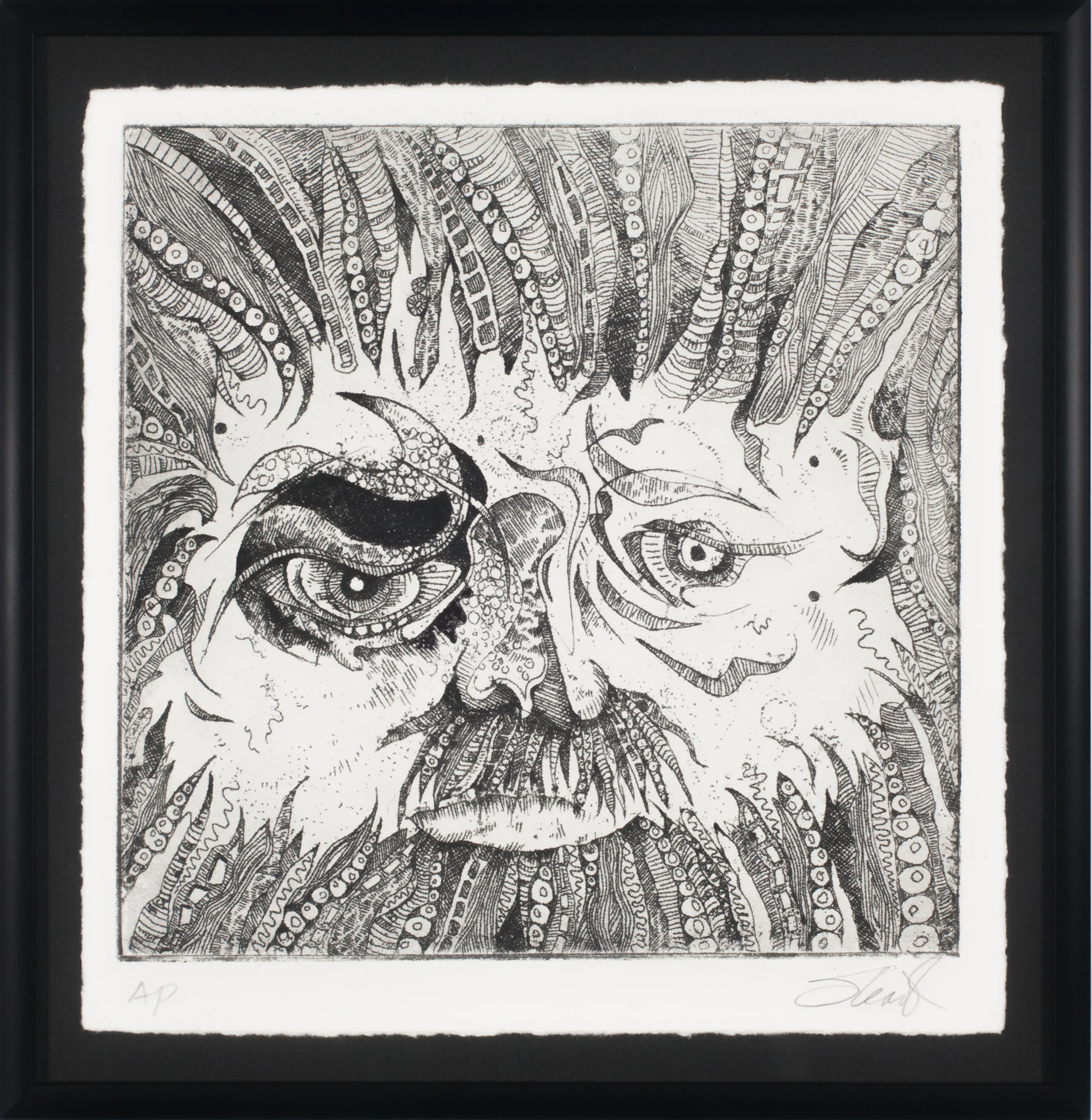 Razpootin Who Wasn't a Monk, But Was Quite Mad Intaglio on paper 8 x 8 $ 300