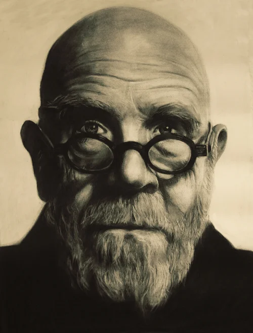 Chuck Close. 2012. Charcoal on Paper