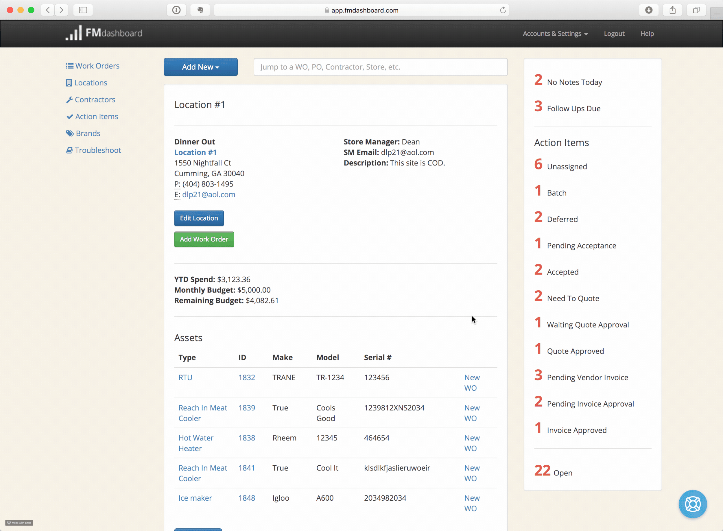 Create and dispatch a work order in seconds!