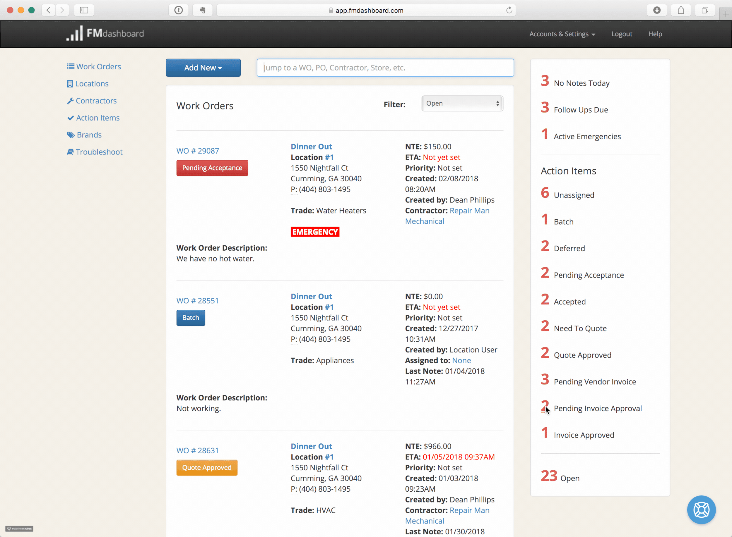 Easily manage invoices and costs.