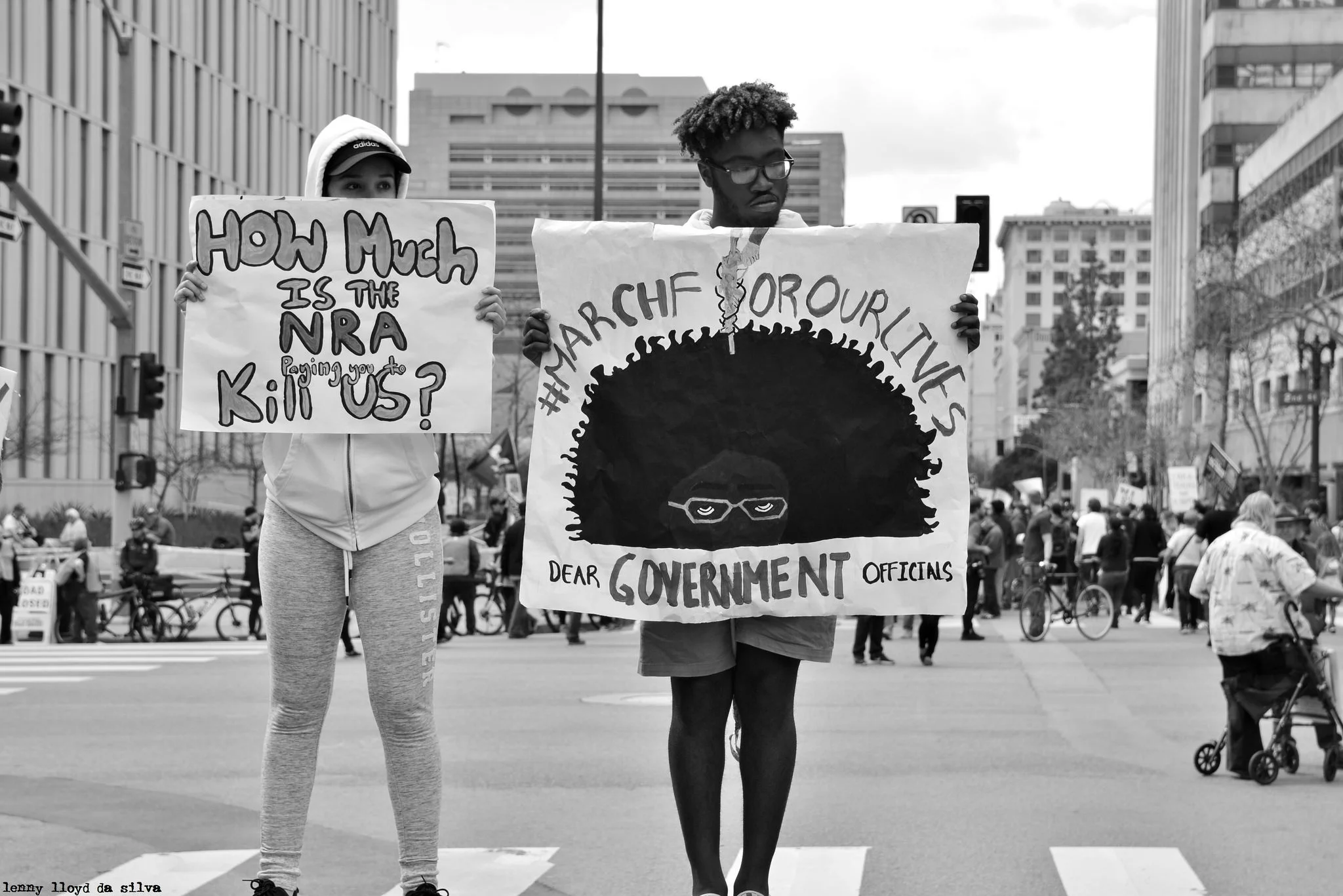 Protesters at the March For Our Lives hold up signs in support of gun reform. It's vital, writes Rachel Virginia Hester, that movements for social change look at the ways oppression uniquely affects people who belong to more than one oppressed group. Photo by Lenny Lloyd da Silva . ( CC BY-ND 2.0 )