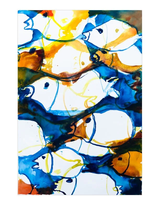  Watercolor.. .. Arches 140 Ib paper.. 22 × 14”   $150:00 unframed. Other fish sold  