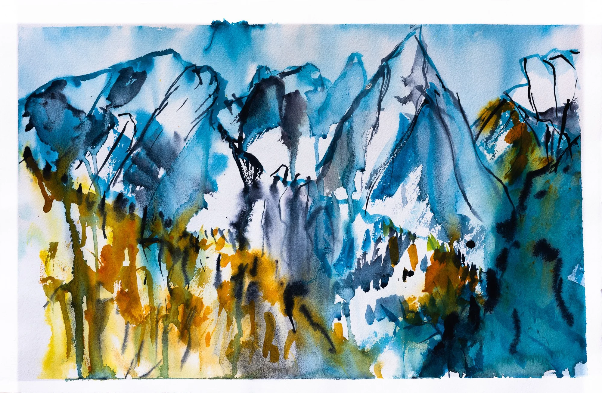 Turquoise Whitney - Lone Pine Watercolor