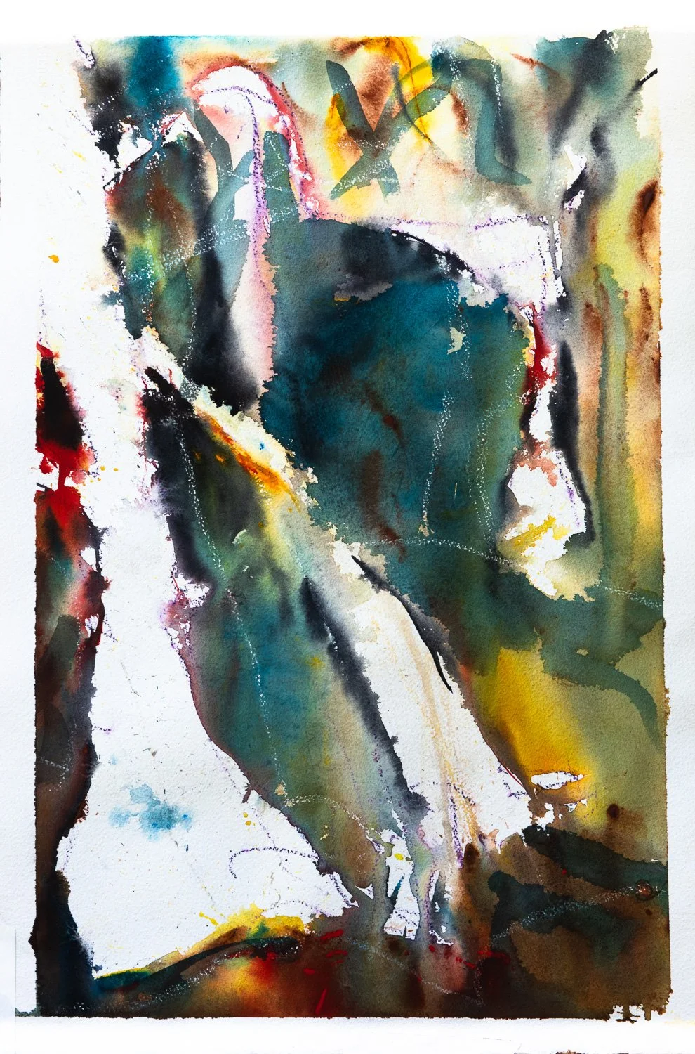  Woodland    Watercolor Plein air at Temescal Canyon..   Paper ARches 18 X 24.  $400.00 