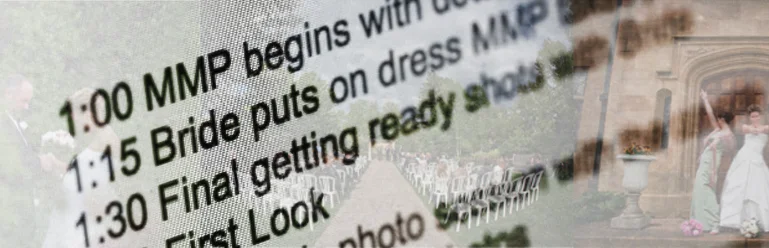 Developing your wedding day timeline