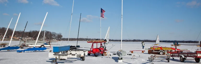 Ice Boats on Delavan Lake
