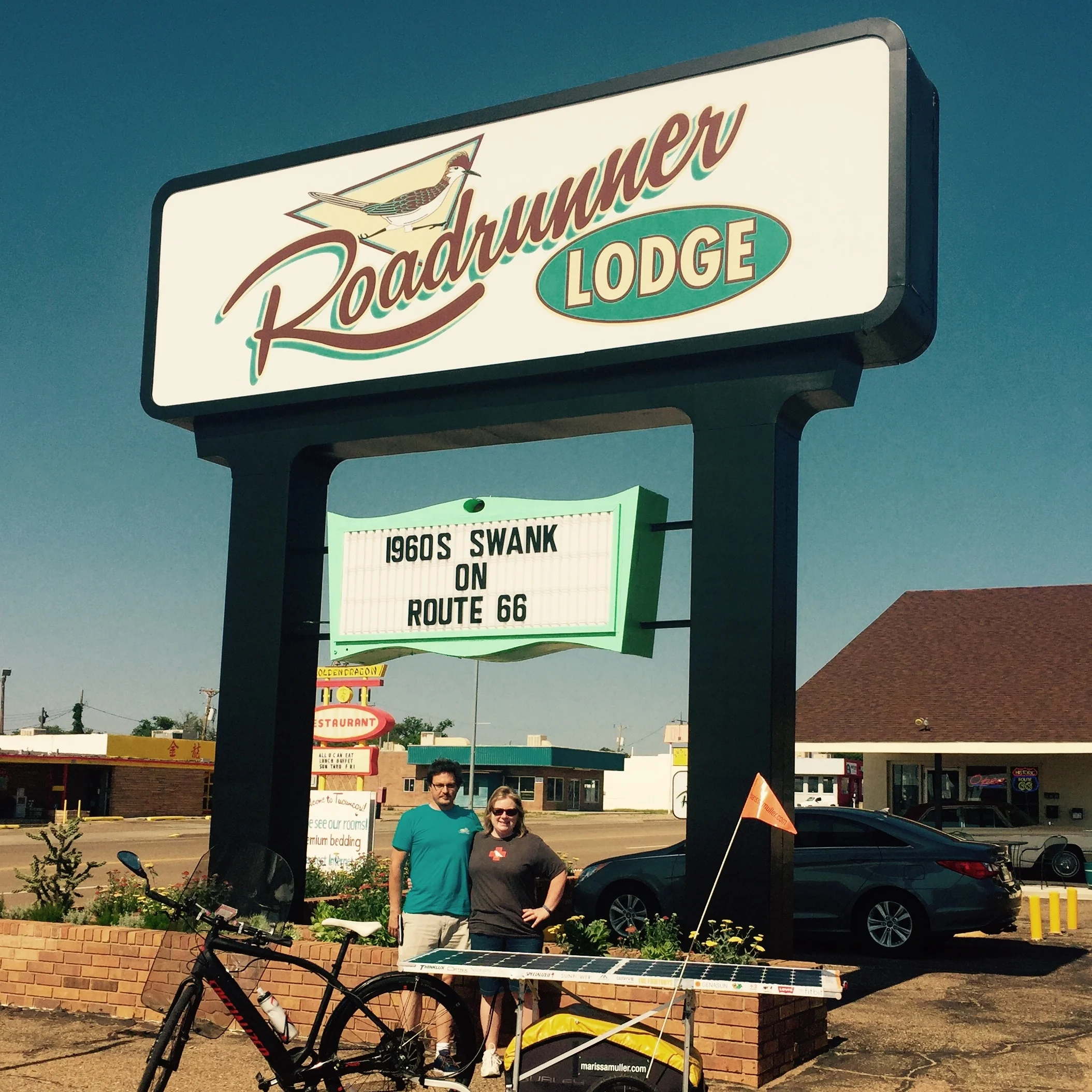 Amanda & David, Roadrunner Lodge Not only is this one of the best motels on Route66, but Amanda and David have hearts of gold. I lost my SPOT satelite device while riding there. Without a thought, they graciously lent me their truck to retrace my steps. Sadly the device was run over, but I'll never forget their kindness.
