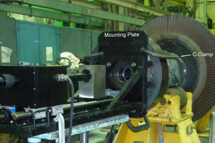 Sled Scanner Mounted on Turbine