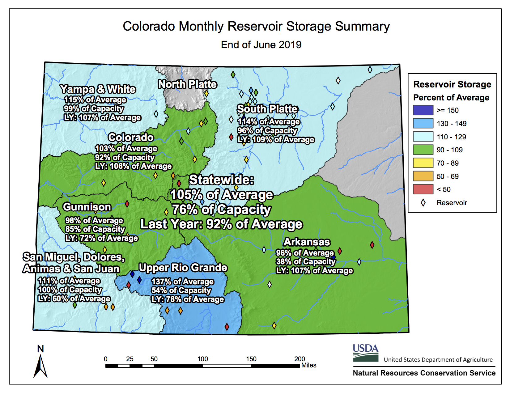 Above Average Colorado Reservoir Storage — Martin and Wood Water