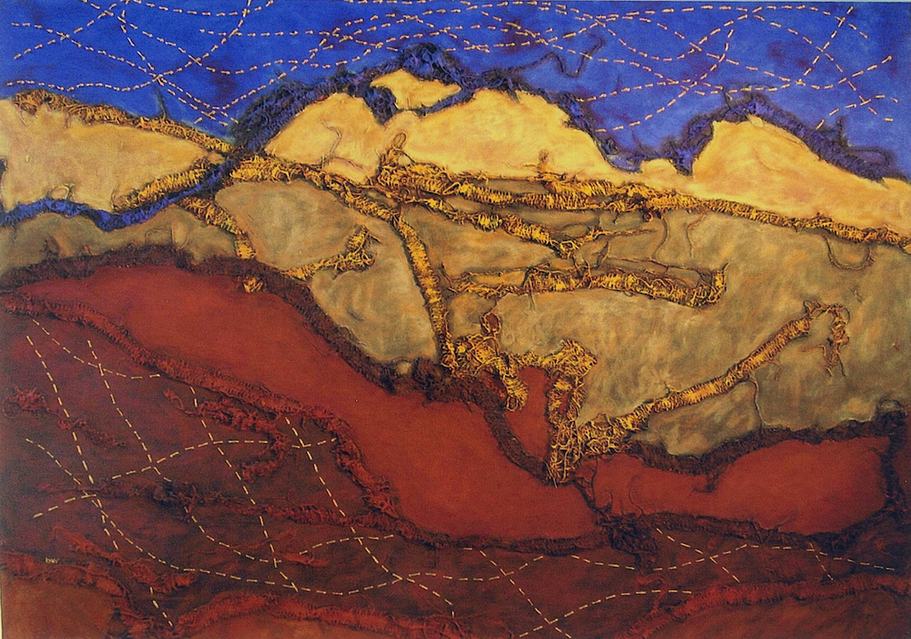 "Quilted Landscape" with Shooting Stars