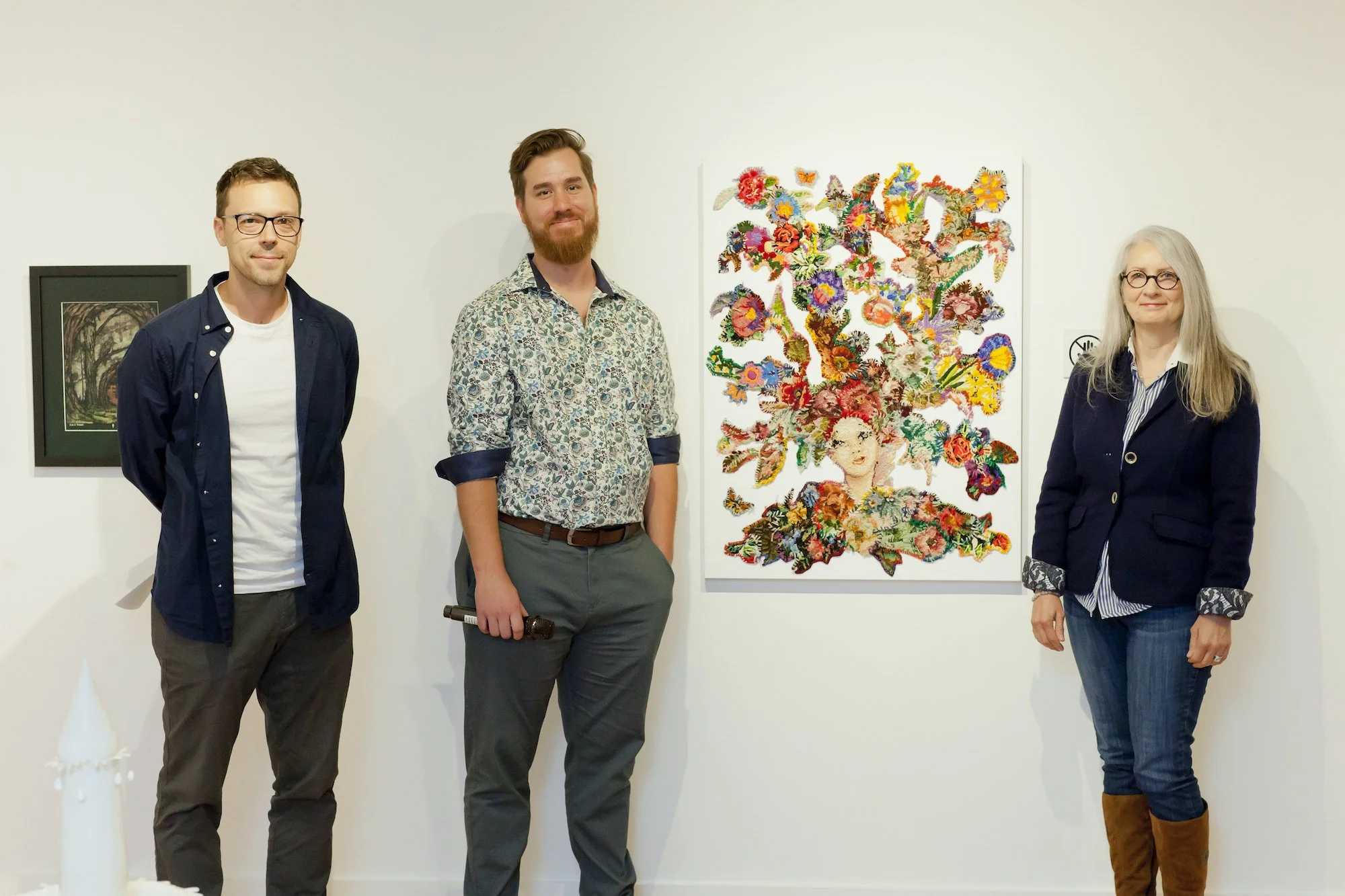 Matthew Ryan Smith and Nicholas Crombach with Kim Wilkie