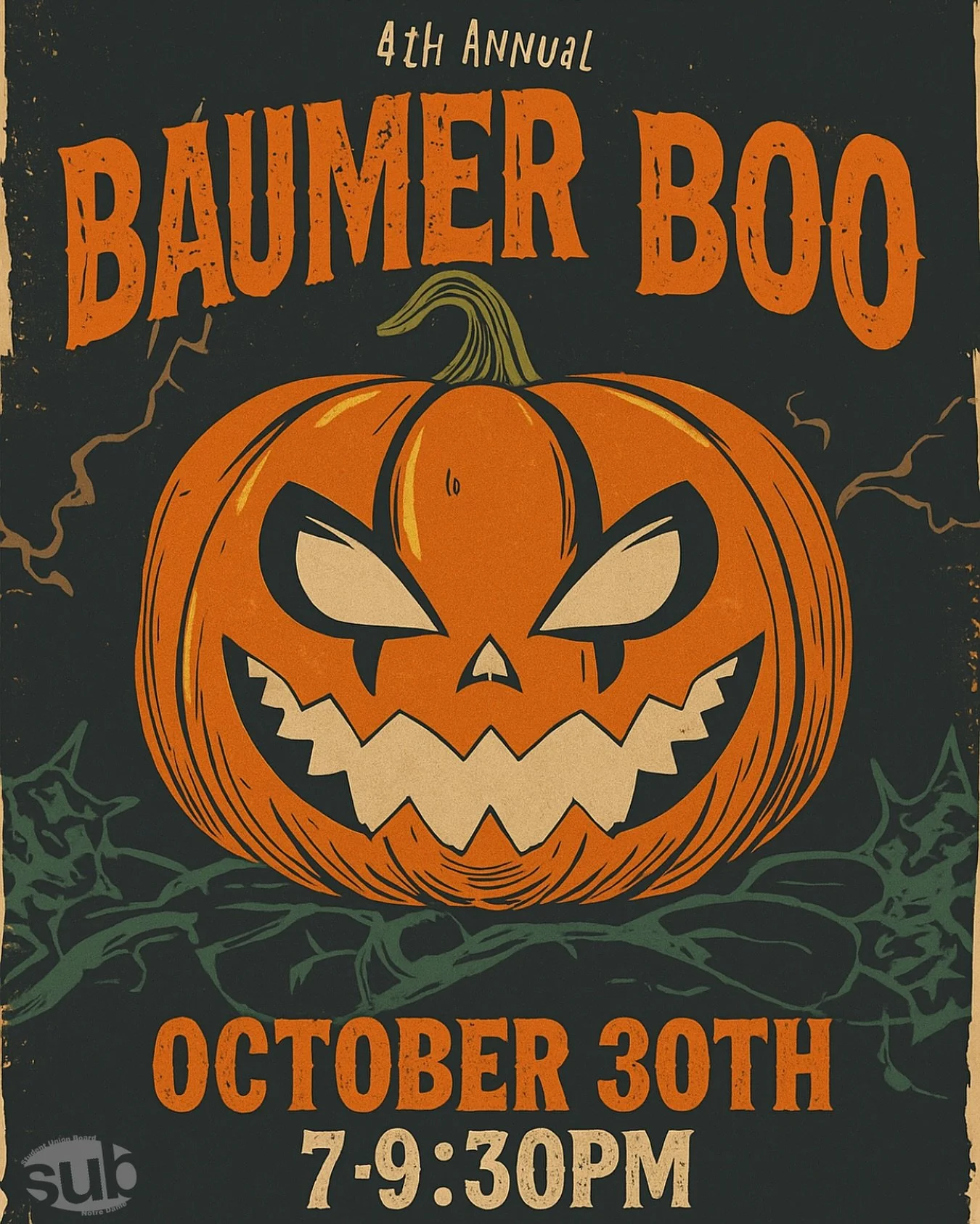 🚨🫵 Looking for a spooky haunted house on campus this week?! Head on over to @baumerhall THIS THURSDAY 10/30 from 7-9:30 PM for a great scare! Tickets are $5 at the door. All proceeds go to the South Bend Center for the Homeless. See you there&helli