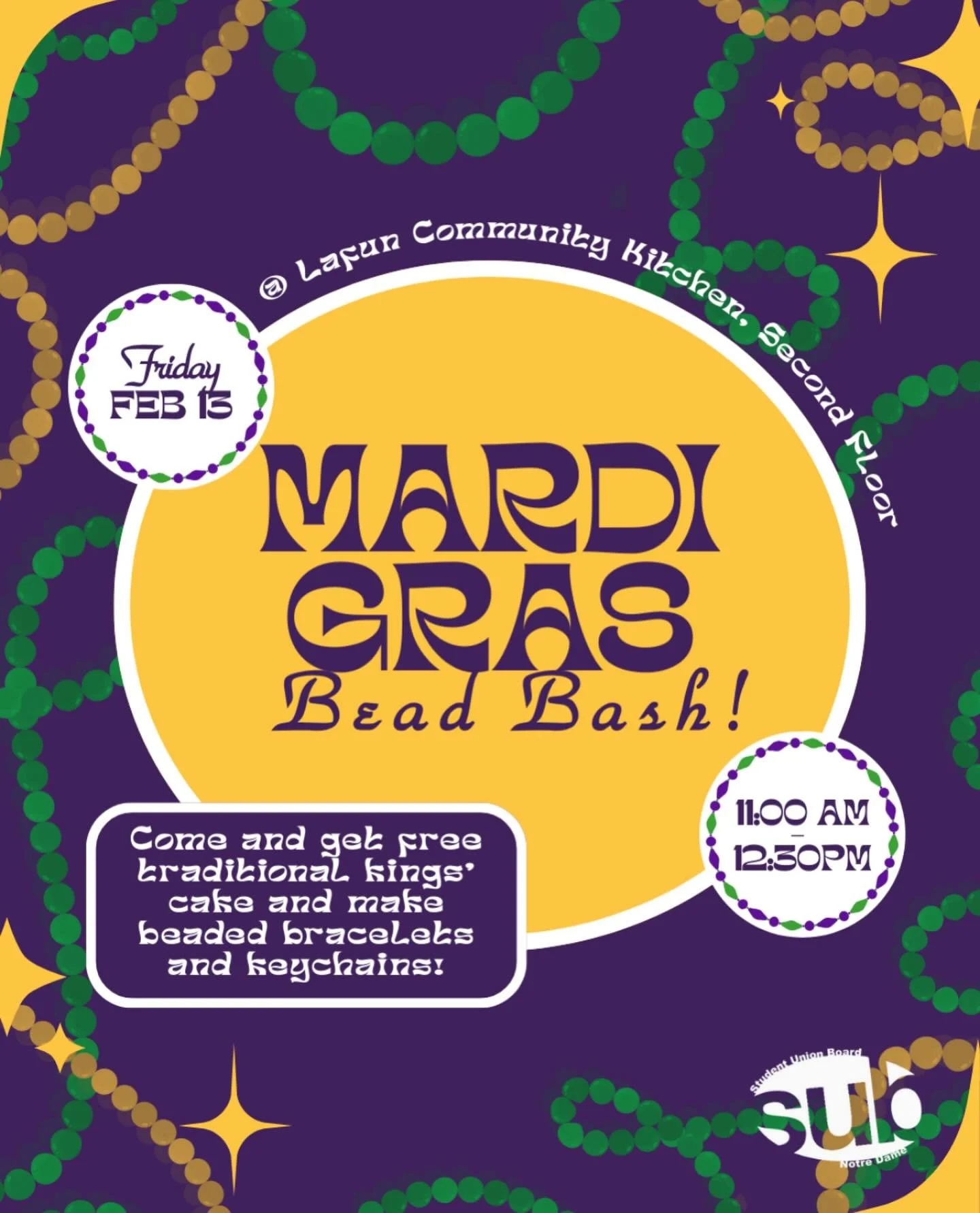 See you at LaFun kitchen today for Kings Cake, cookies, and beads!!