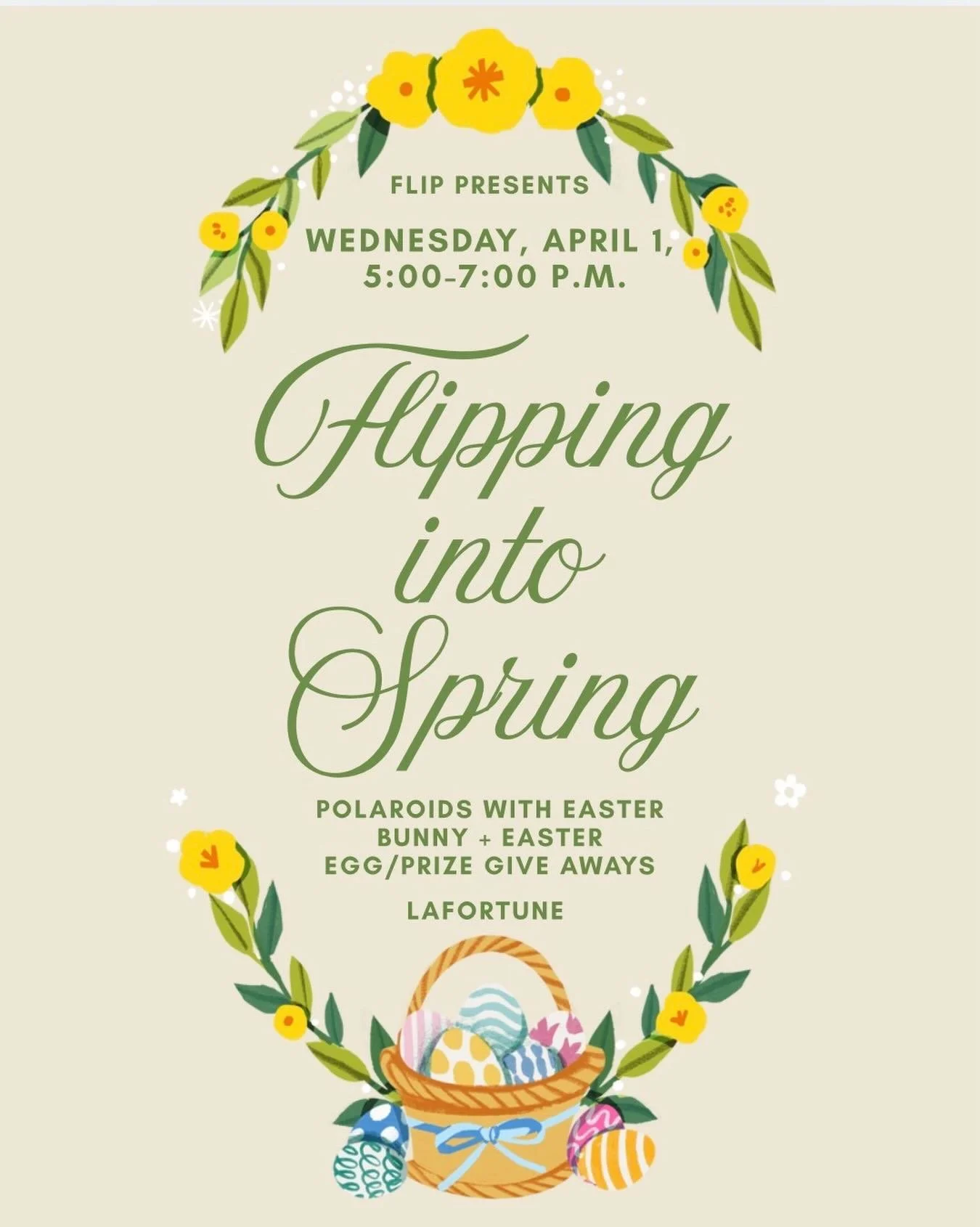 Join us tonight 5-7pm for Polaroids with the Easter Bunny! LaFun Lobby📍