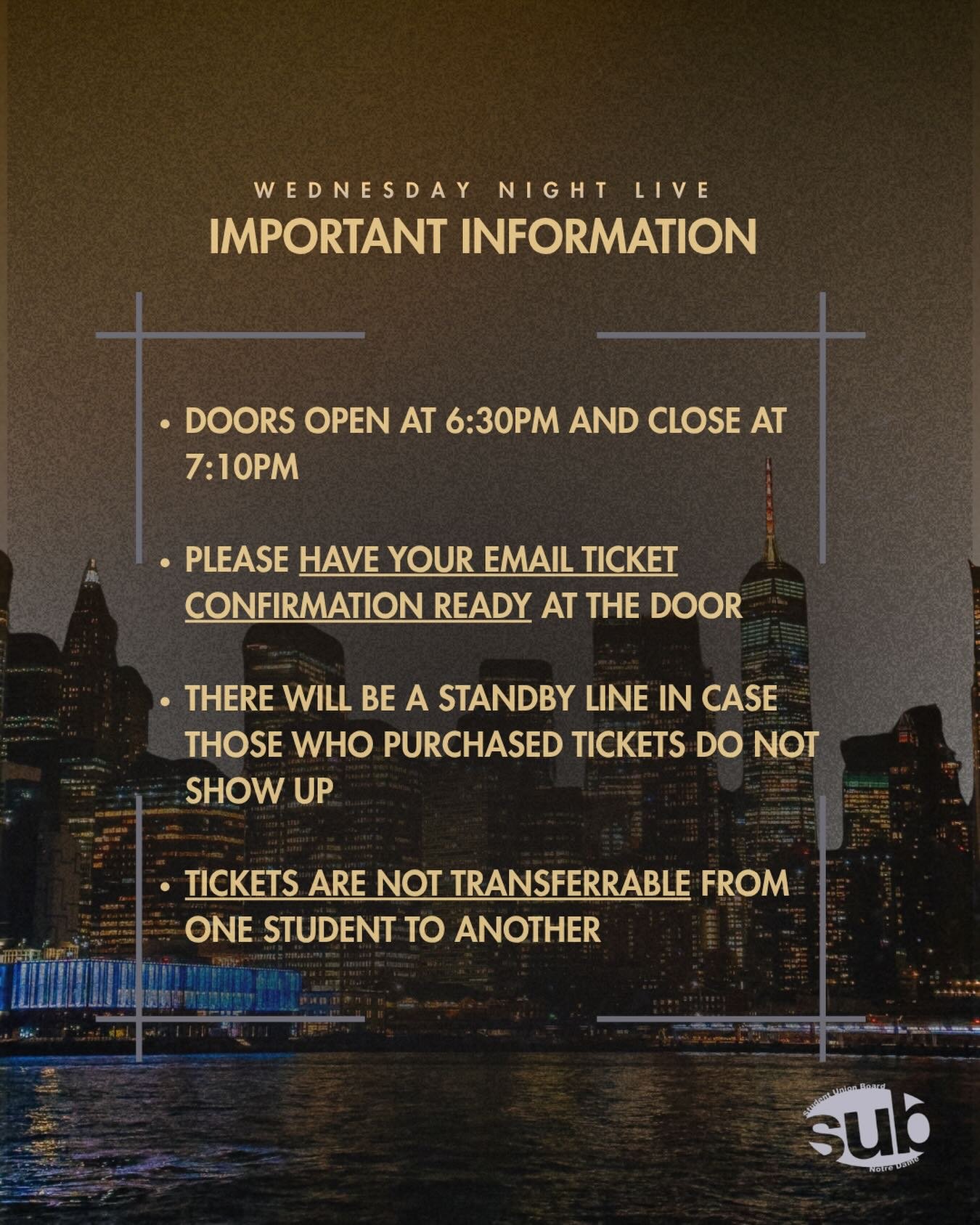 Important information regarding our event today with JAJ!