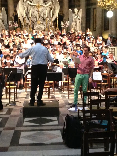 In rehearsal as Soloist in Bernstein's Chichester Psalms for the Festival Chorale de Paris July 2013 conducted by Andre Thomas