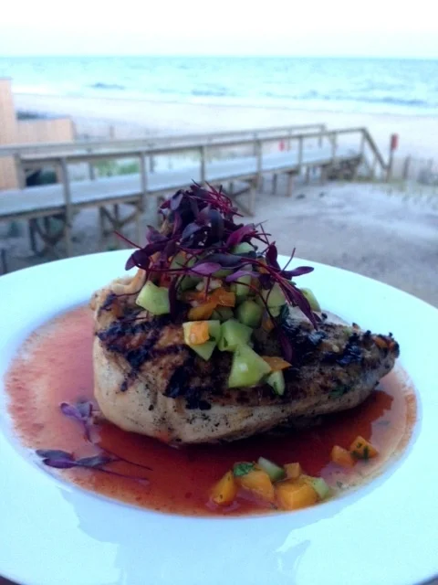 Breast of Chicken with Tomato Cucumber Salsa Over a Bed of Roasted Fingerling Potatoes.jpg