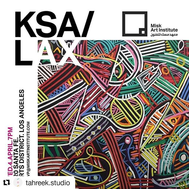 #Repost @tahreek.studio (@get_repost)
・・・
#Repost @stephenstapleton
&bull; &bull; &bull;
If in #LA - join the @miskartinst for a very special exhibition #KSALAX. Utilizing paint, sound, animation, VR, and video, over 30 artists explore traditional th