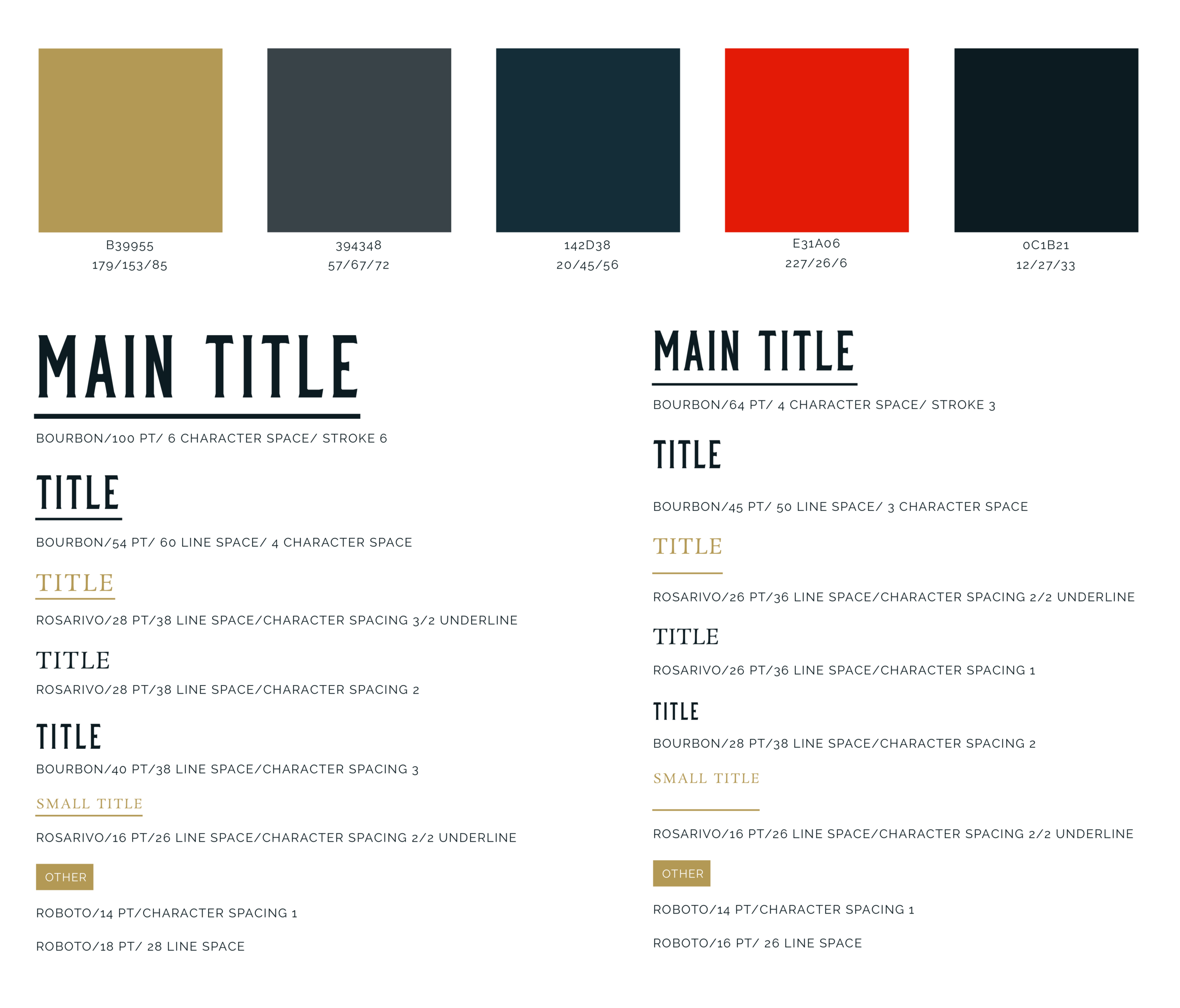 Palette & Typography
